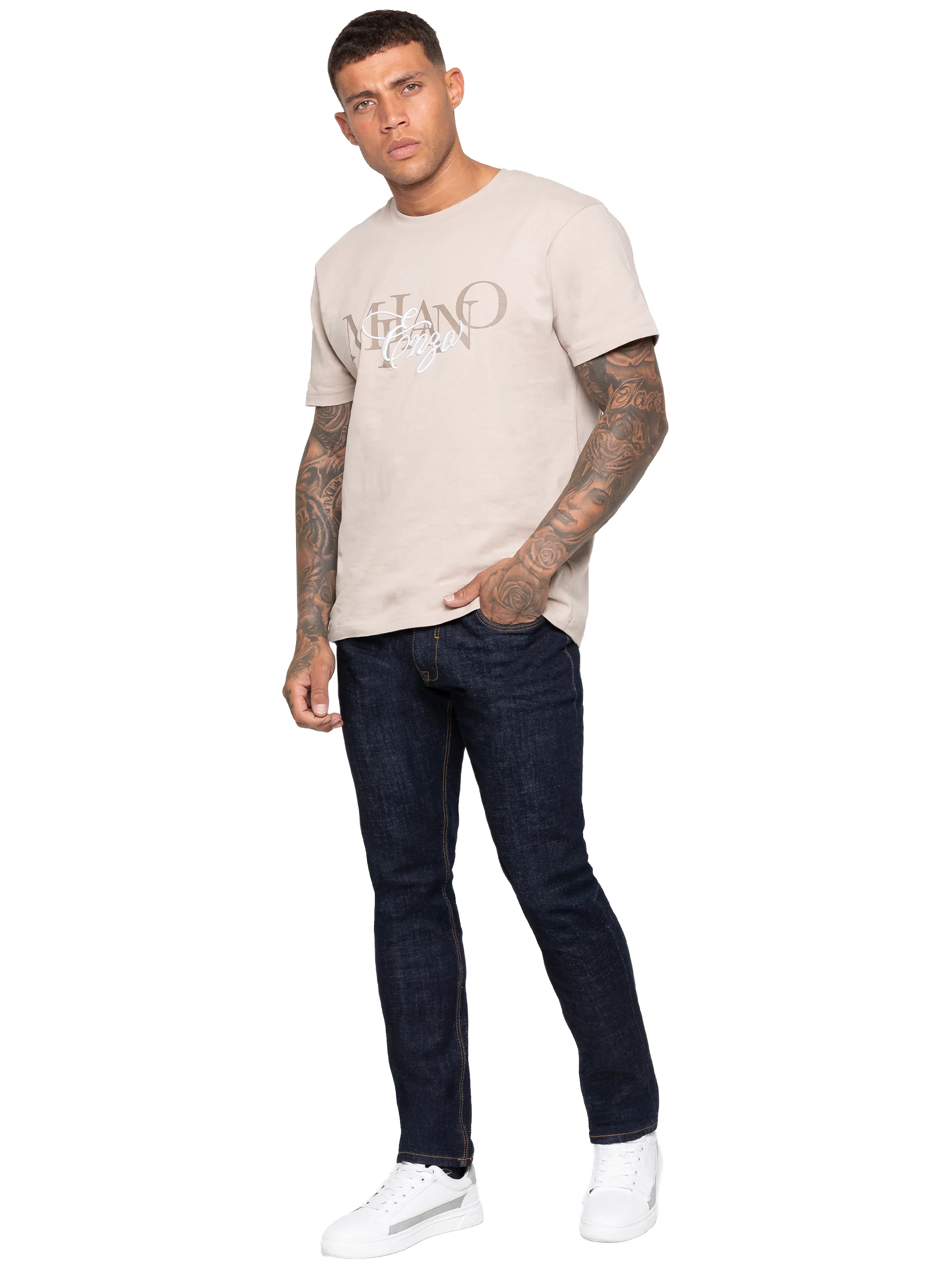 Adone Tapered Fit Jeans - Indigo - Image 4