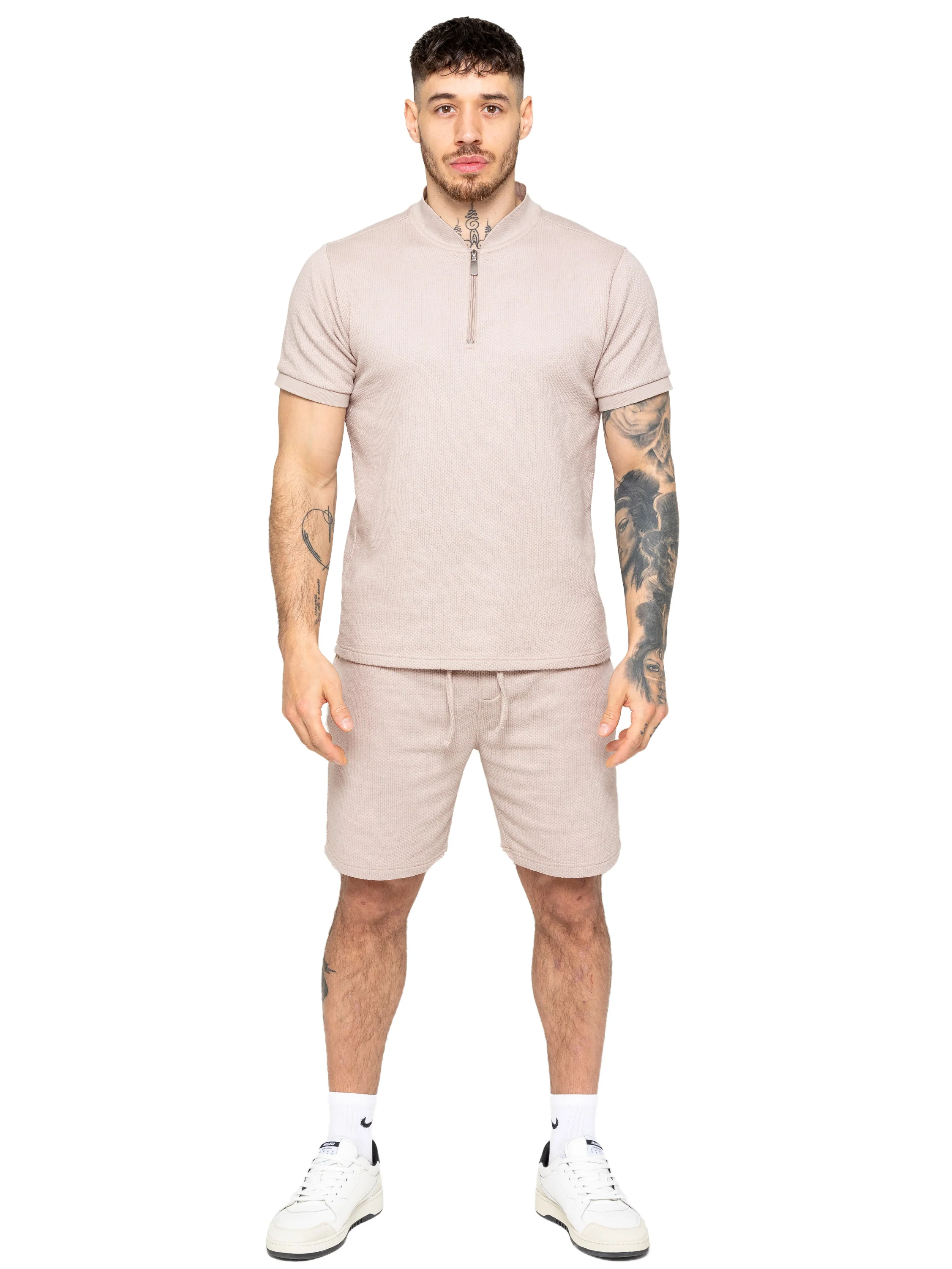 Adriano Waffle Shorts - Beige - Image 3