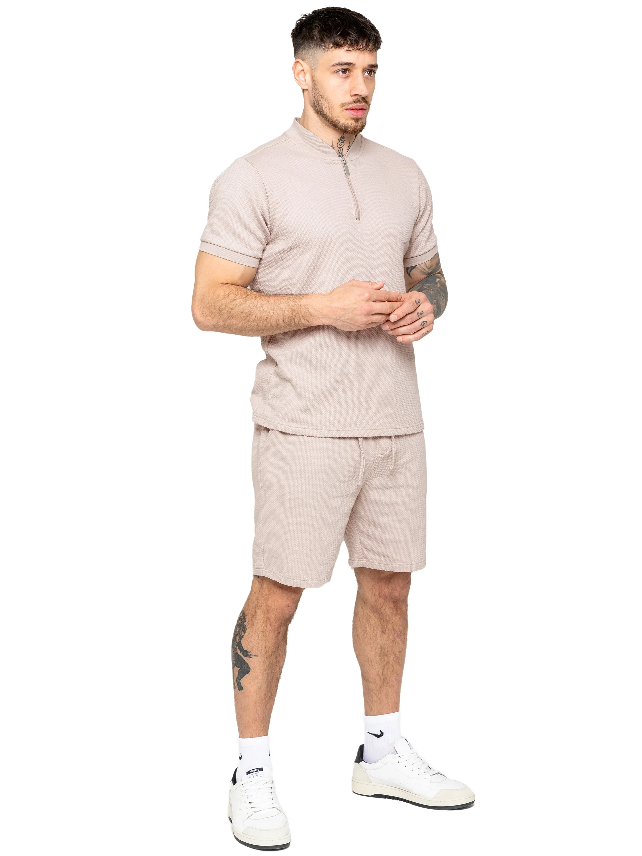 Adriano Waffle Shorts - Beige - Image 6