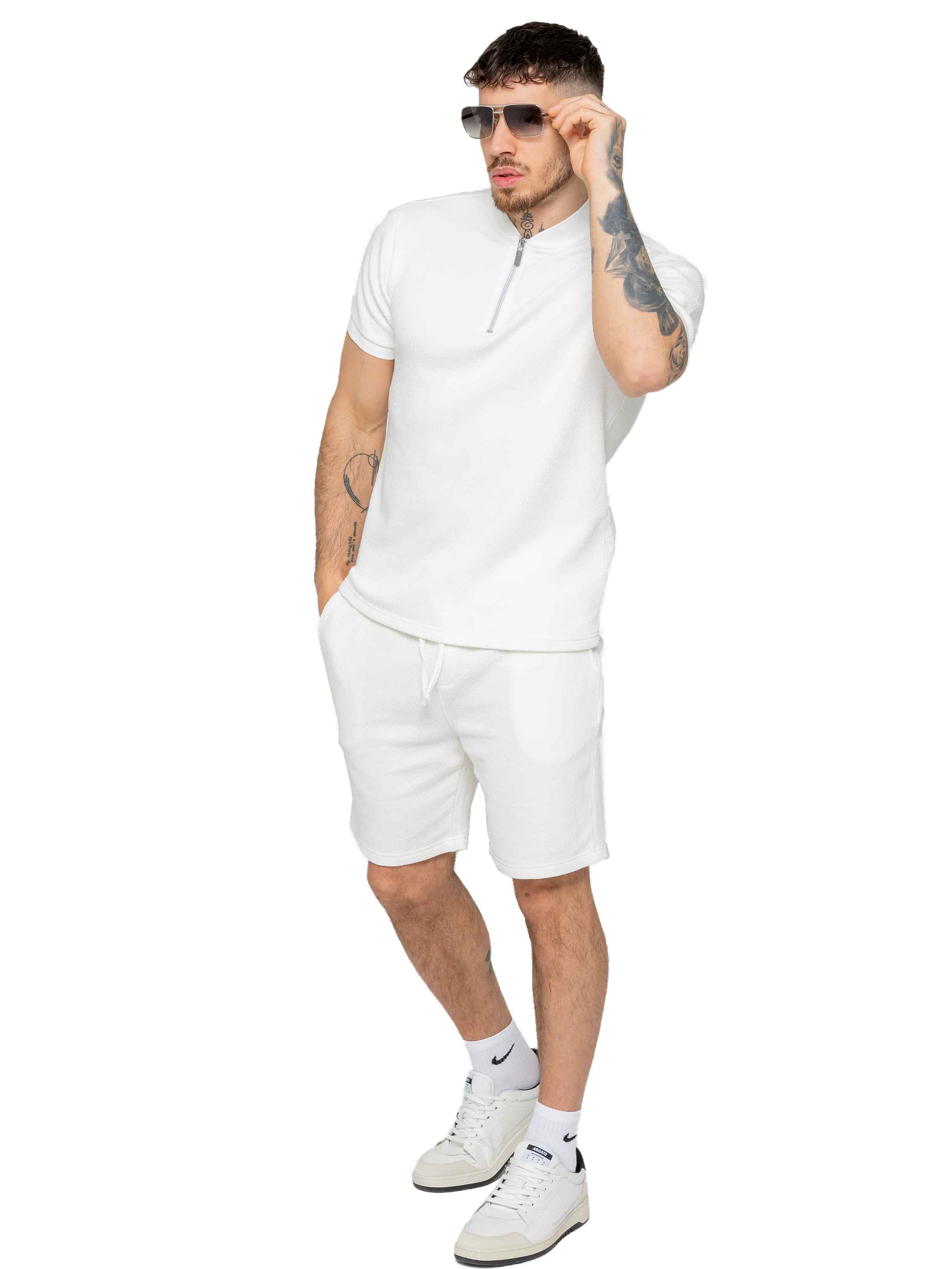 Adriano Waffle Shorts - Off White - Image 3