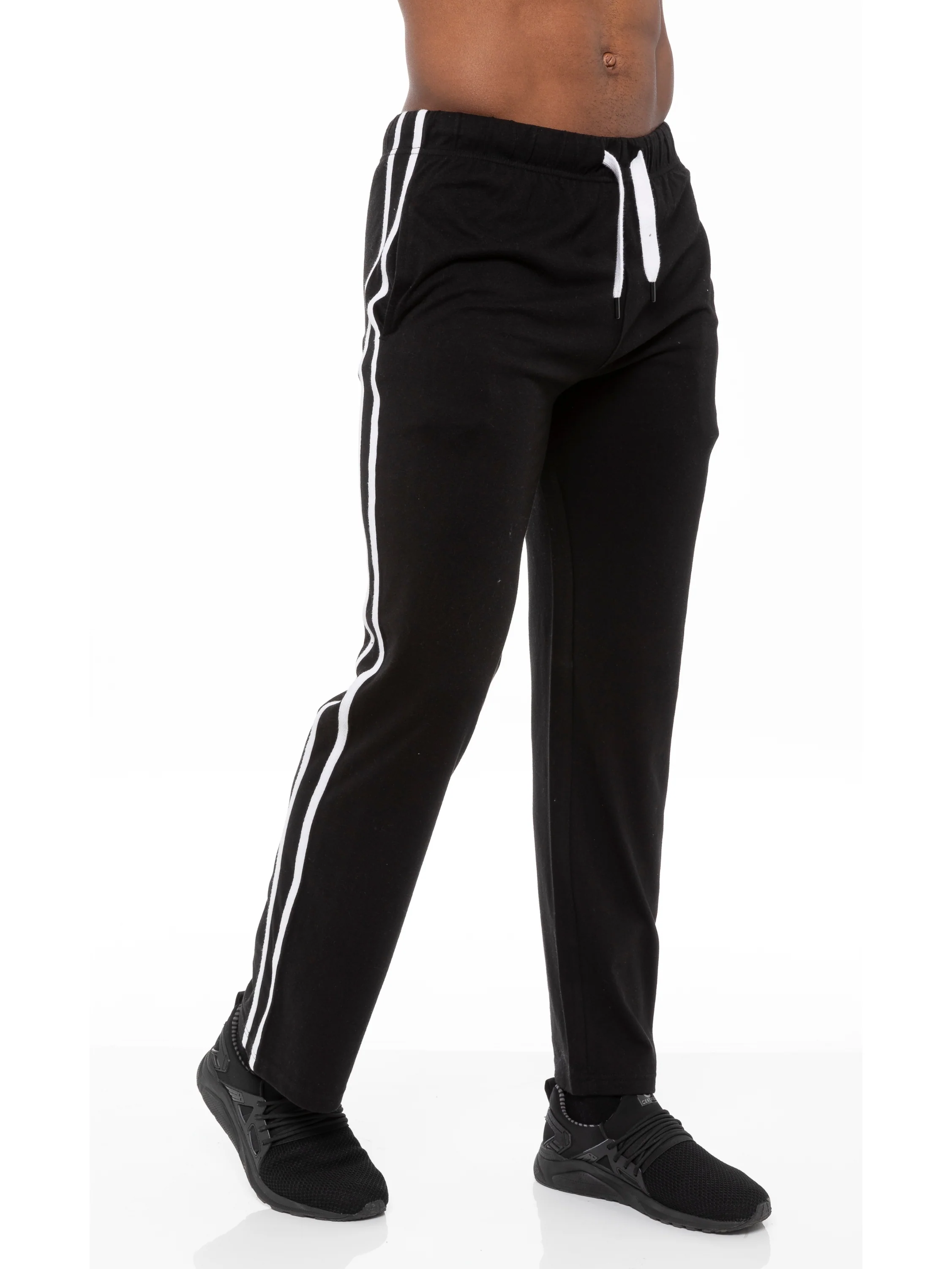 Aiden Striped Lounge Pants - Black - Image 3