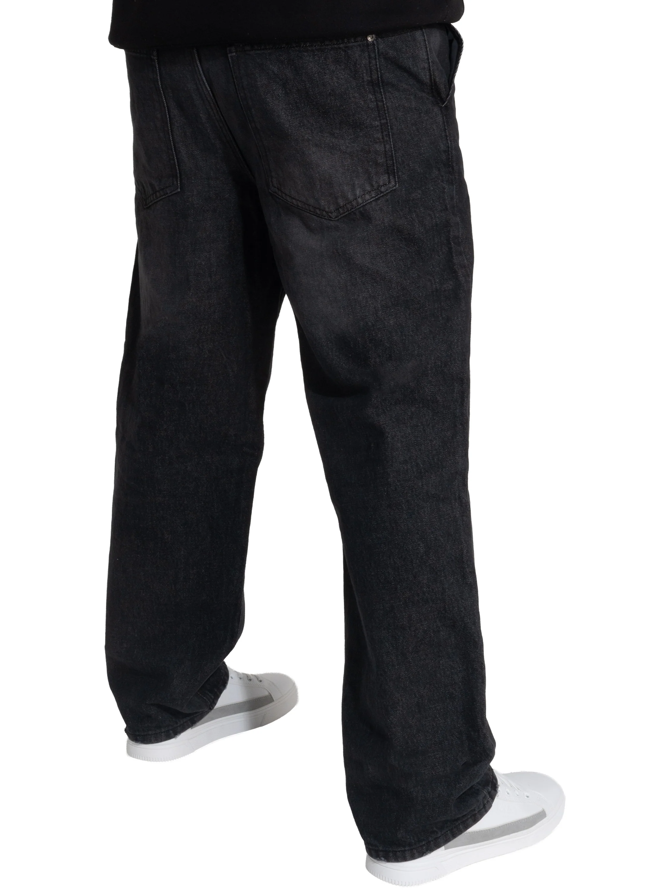 Alvaro Loose Fit Baggy Jeans - Black - Image 2