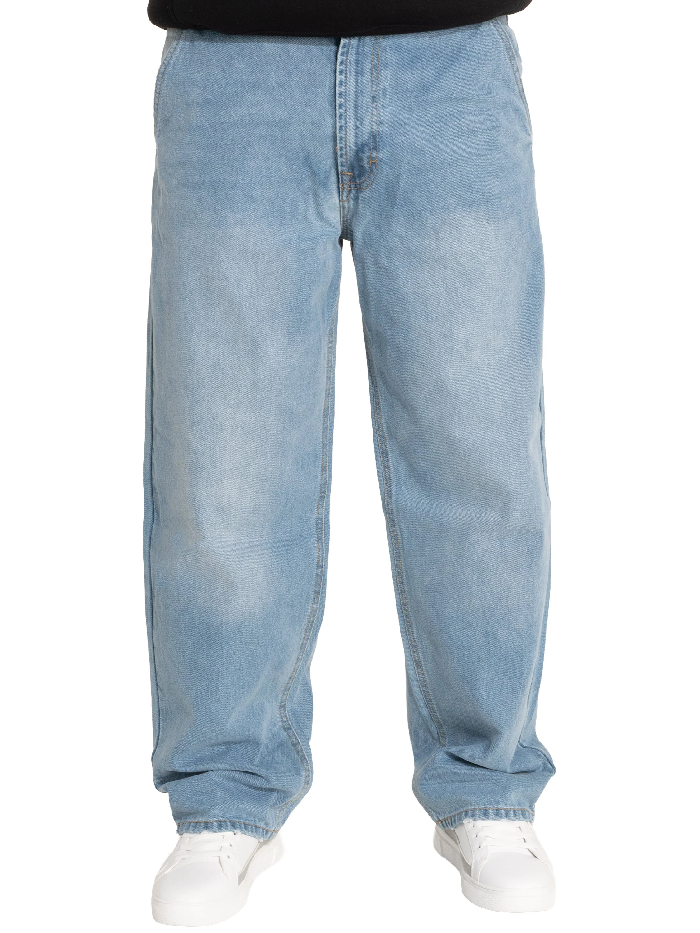 Alvaro Loose Fit Baggy Jeans - Light Blue - Image 3