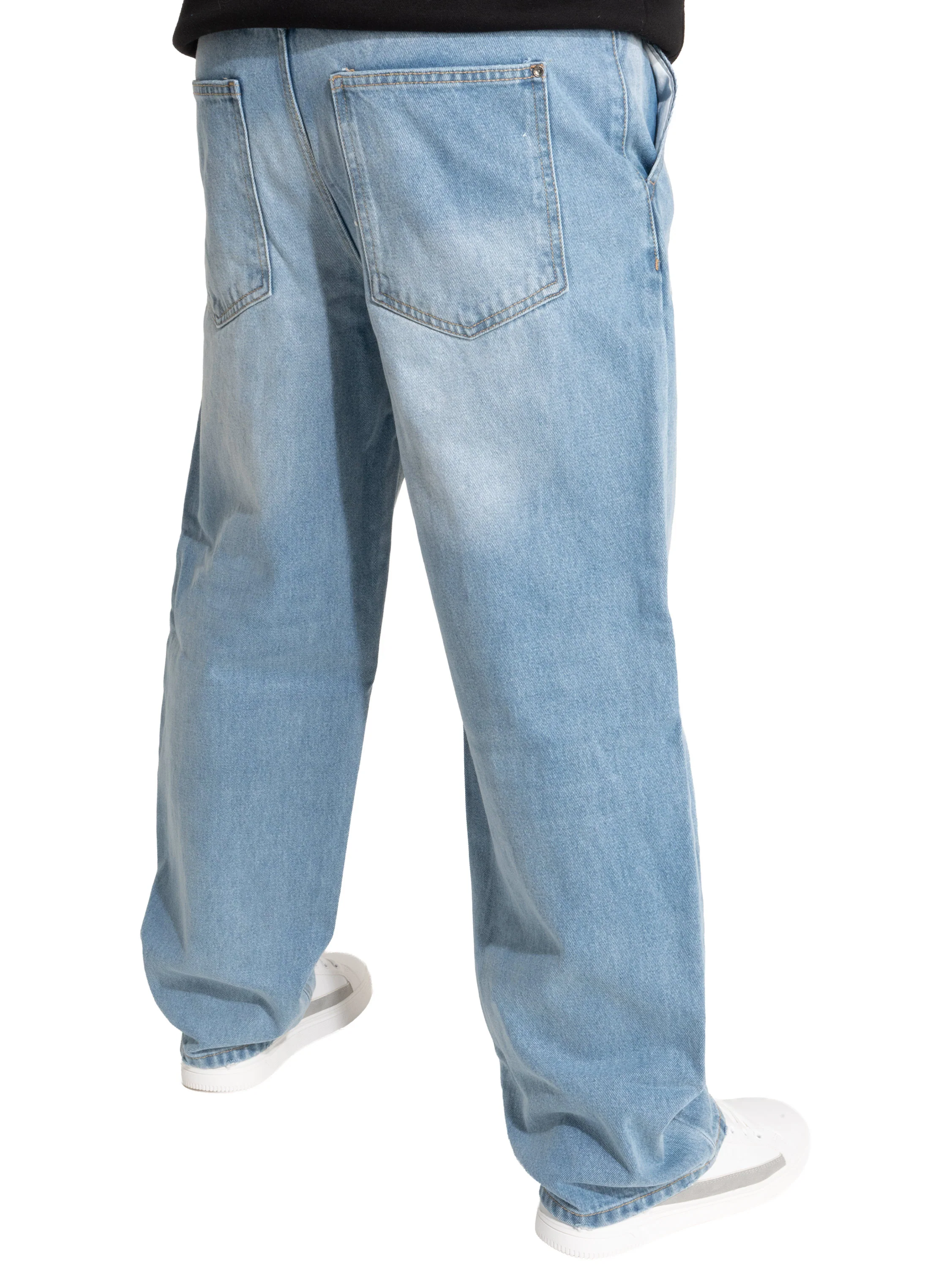 Alvaro Loose Fit Baggy Jeans - Light Blue - Image 5