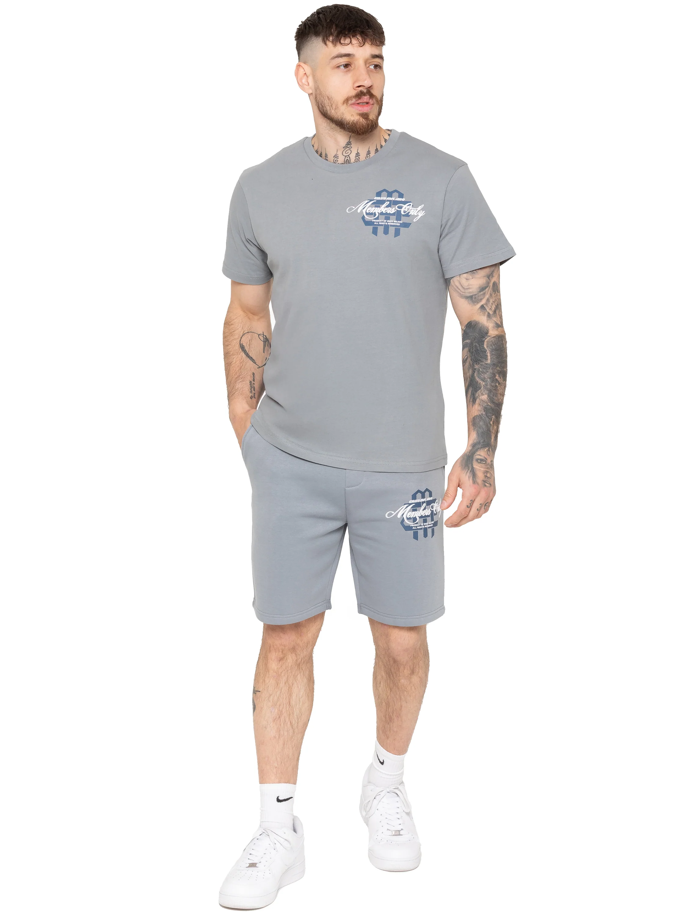 Amadeo Members Graphic Shorts - Coastal Blue - Image 2