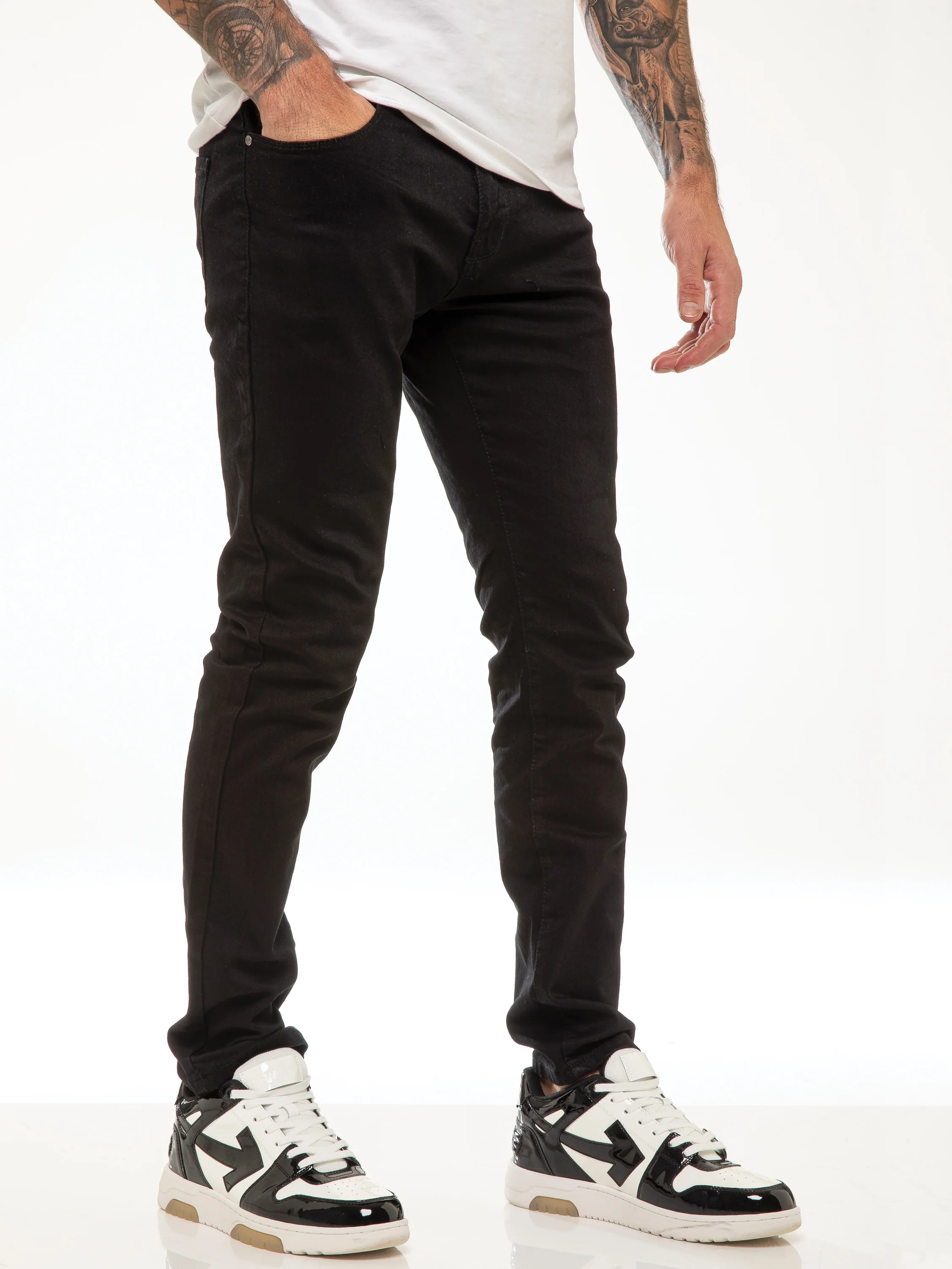 Andre Slim Stretch Jeans - Black - Image 3