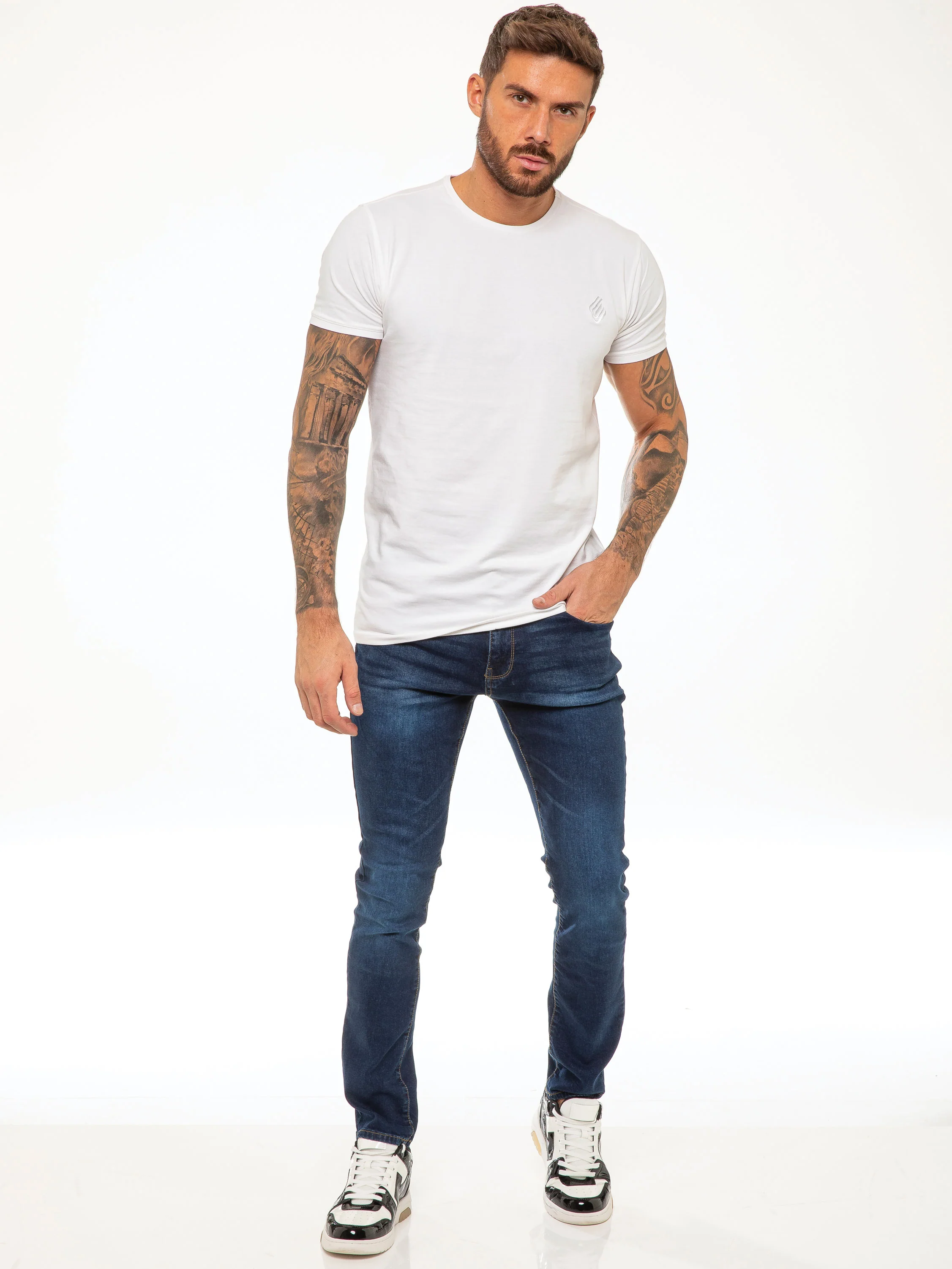 Andre Slim Stretch Jeans - Dark Blue - Image 3