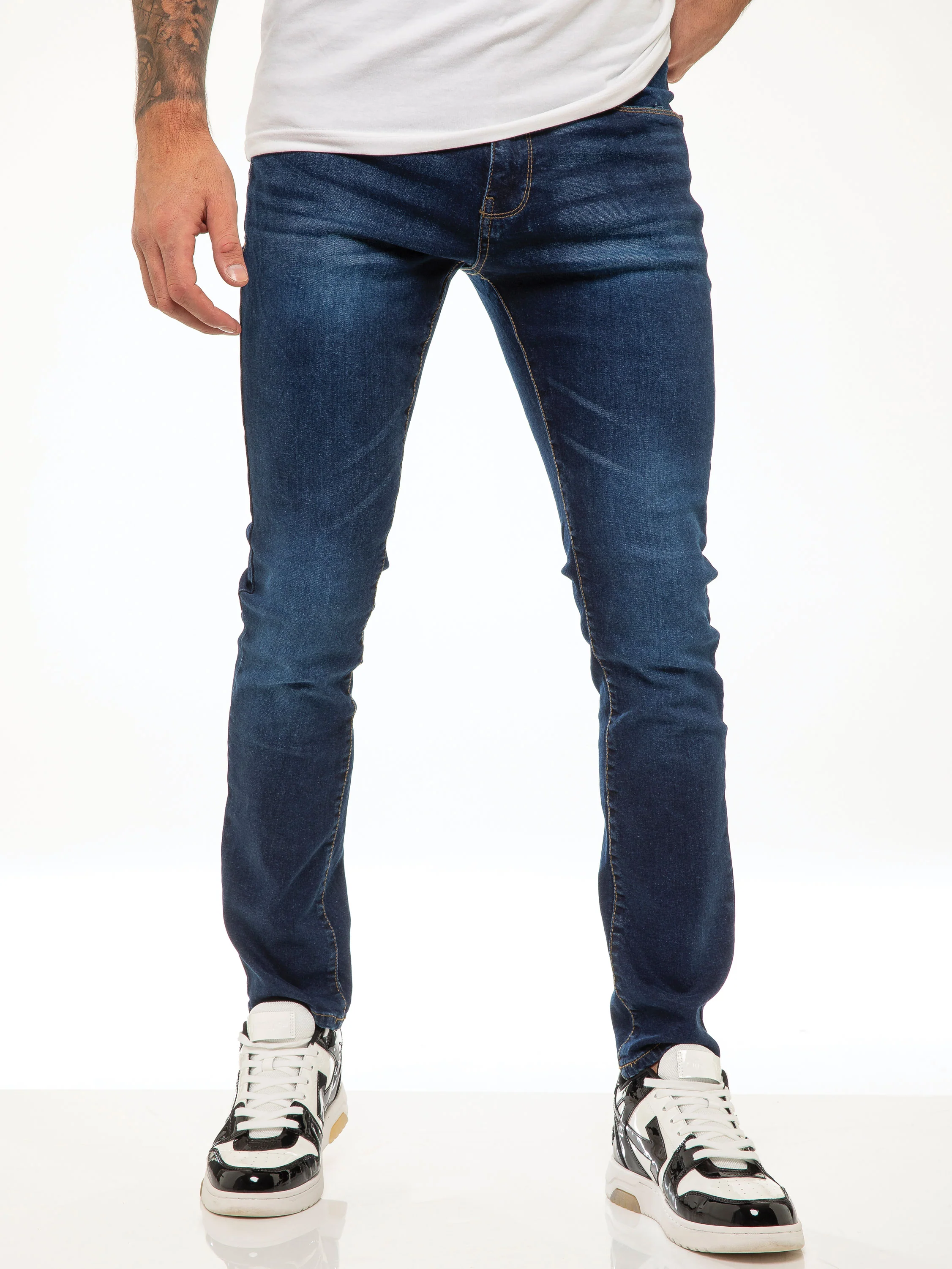 Andre Slim Stretch Jeans - Dark Blue - Image 4