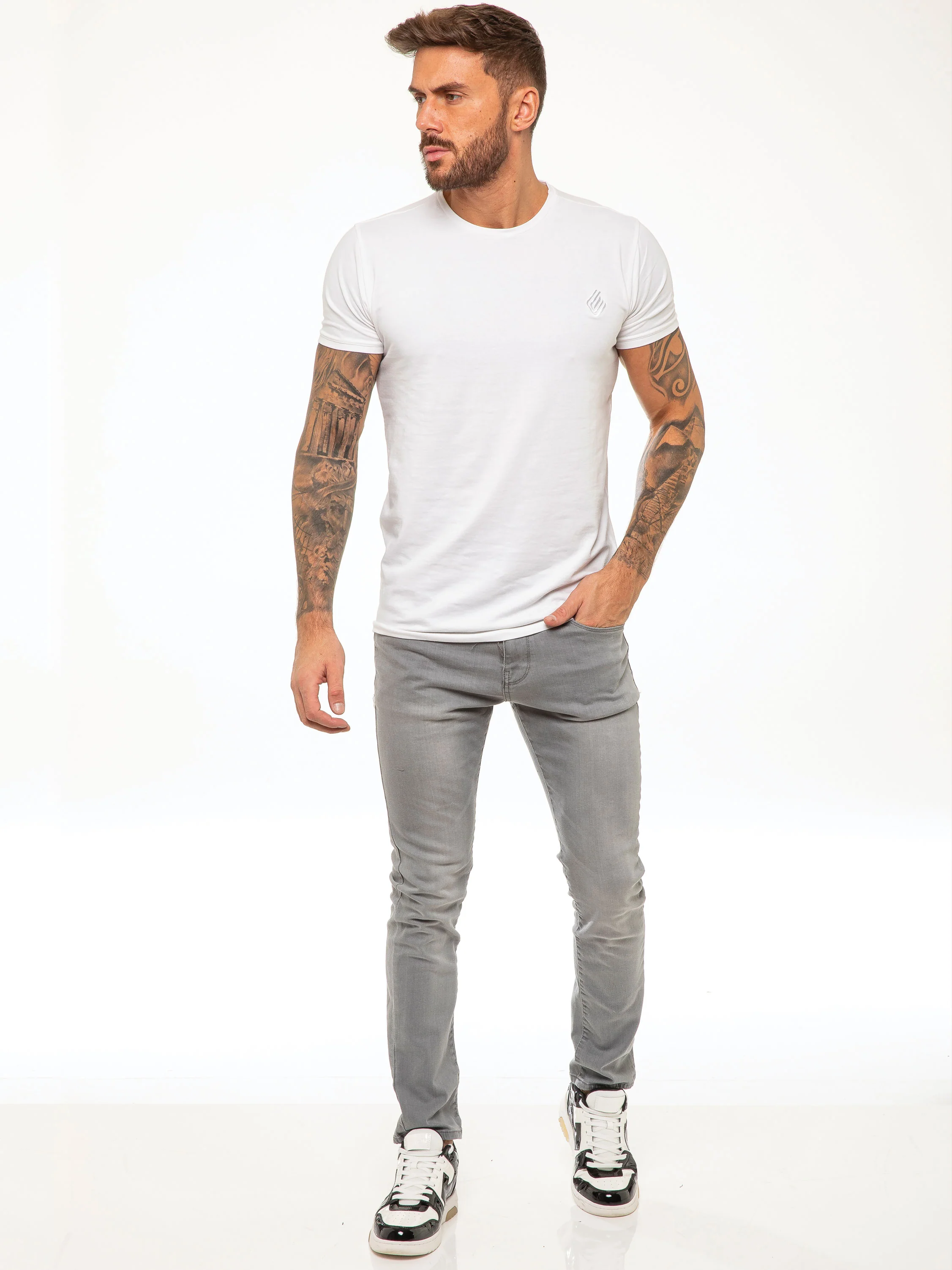 Andre Slim Stretch Jeans - Grey - Image 3