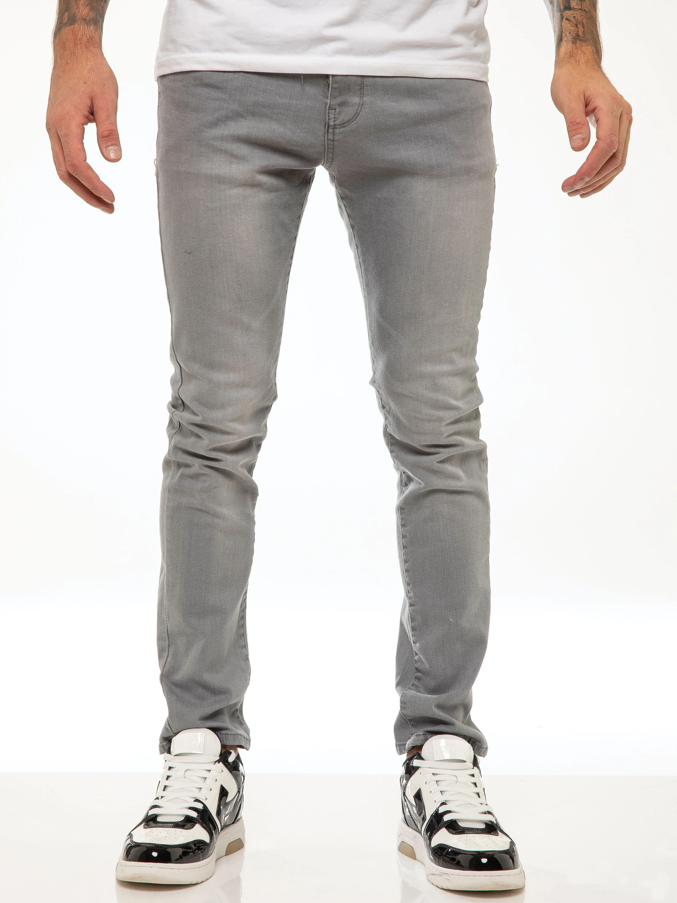 Andre Slim Stretch Jeans - Grey - Image 4