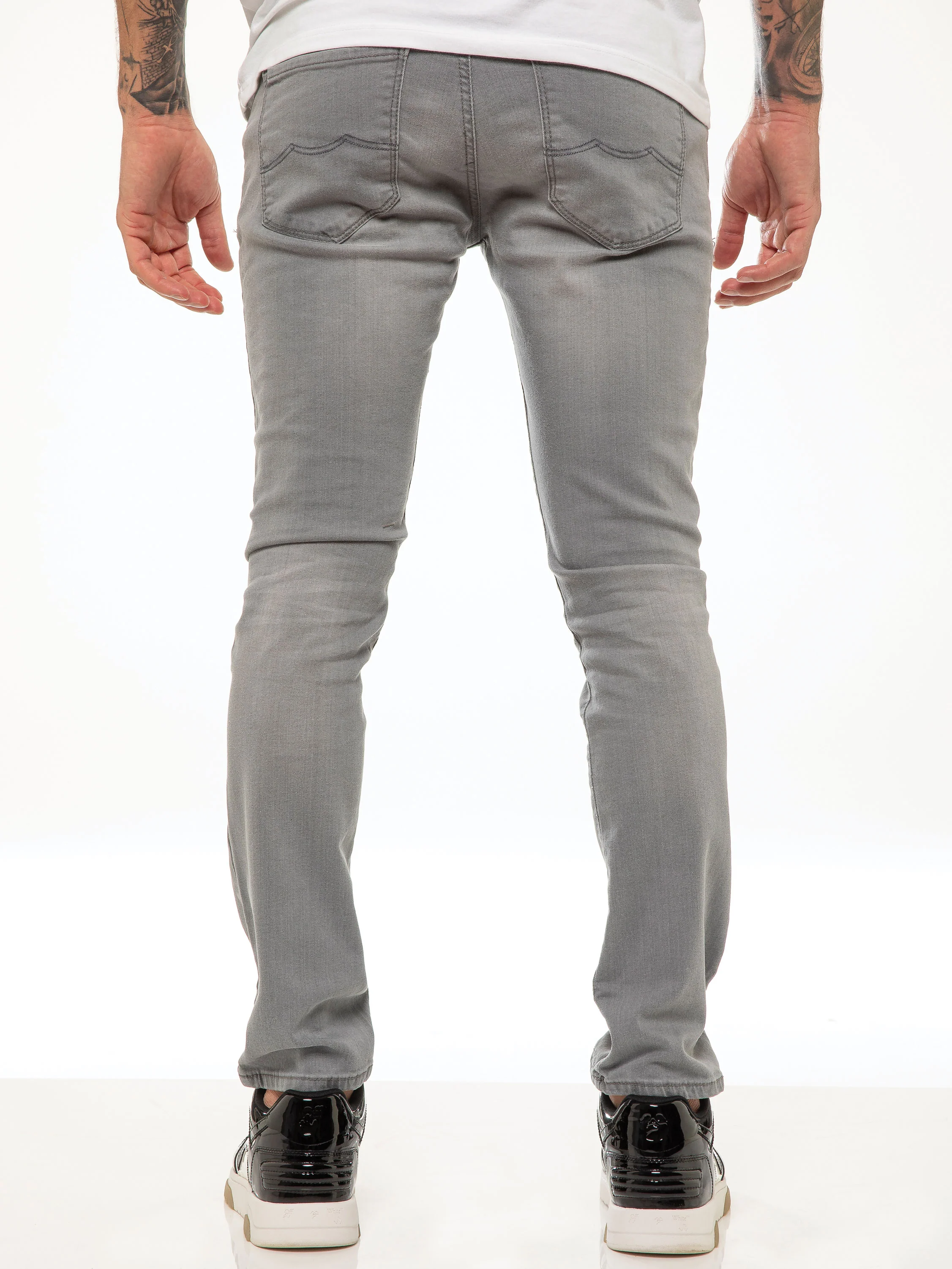 Andre Slim Stretch Jeans - Grey - Image 5