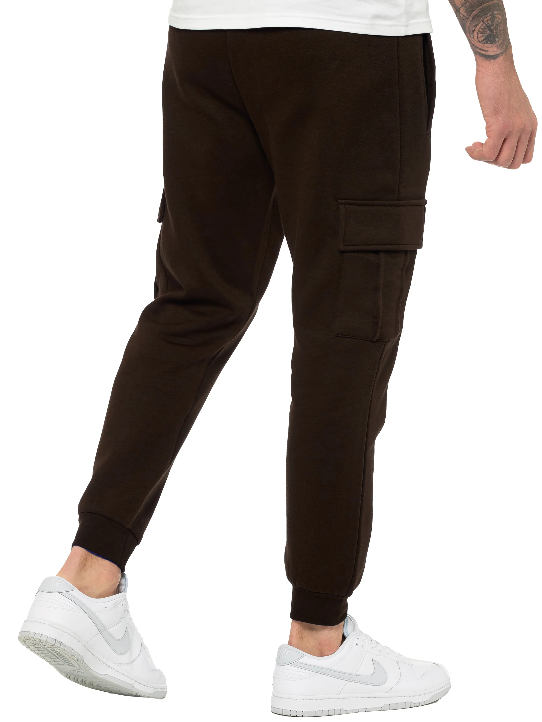 Archer Fleece Cargo Jogger - Brown - Image 2