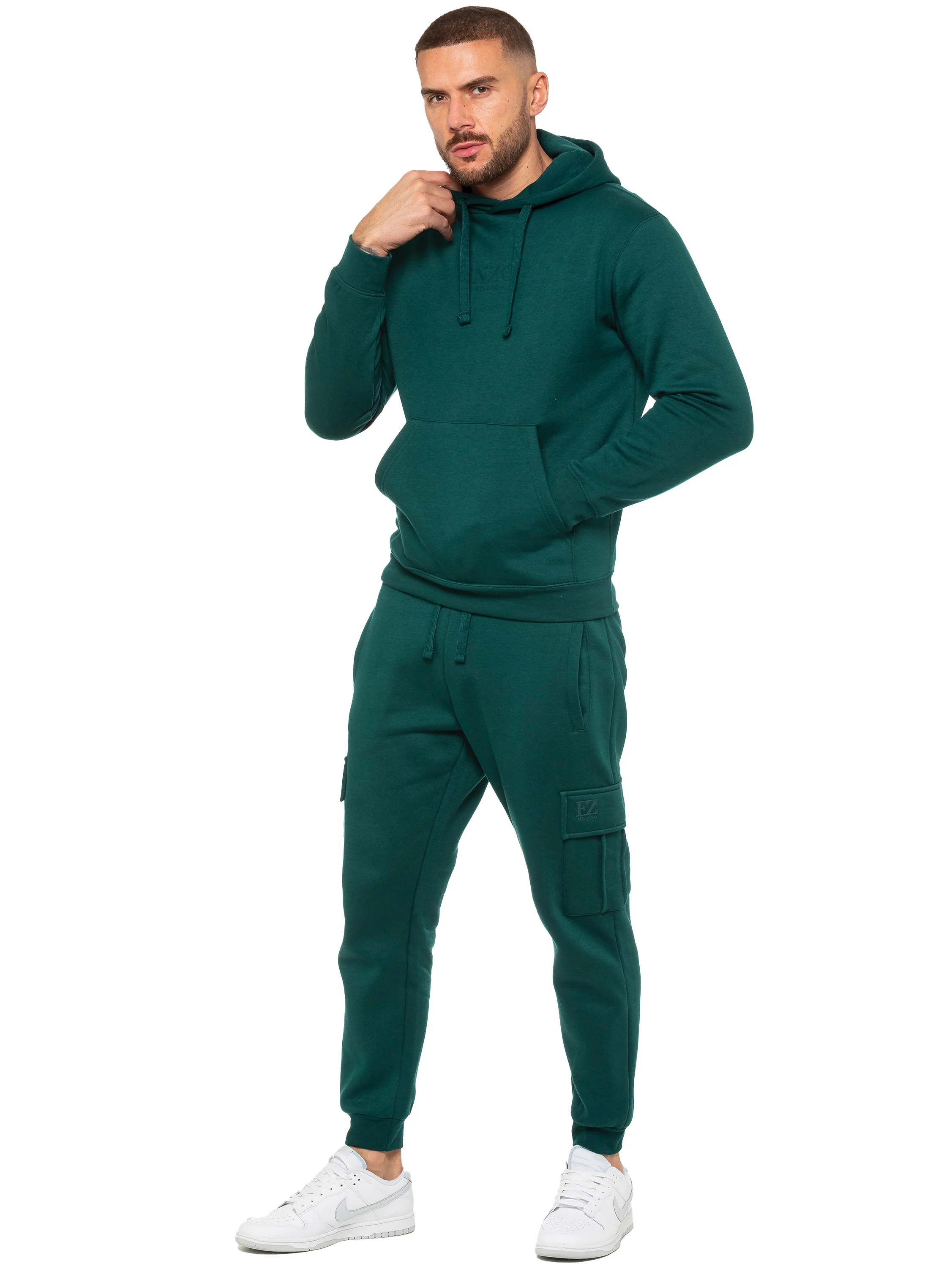Archer Fleece Cargo Jogger - Green - Image 3