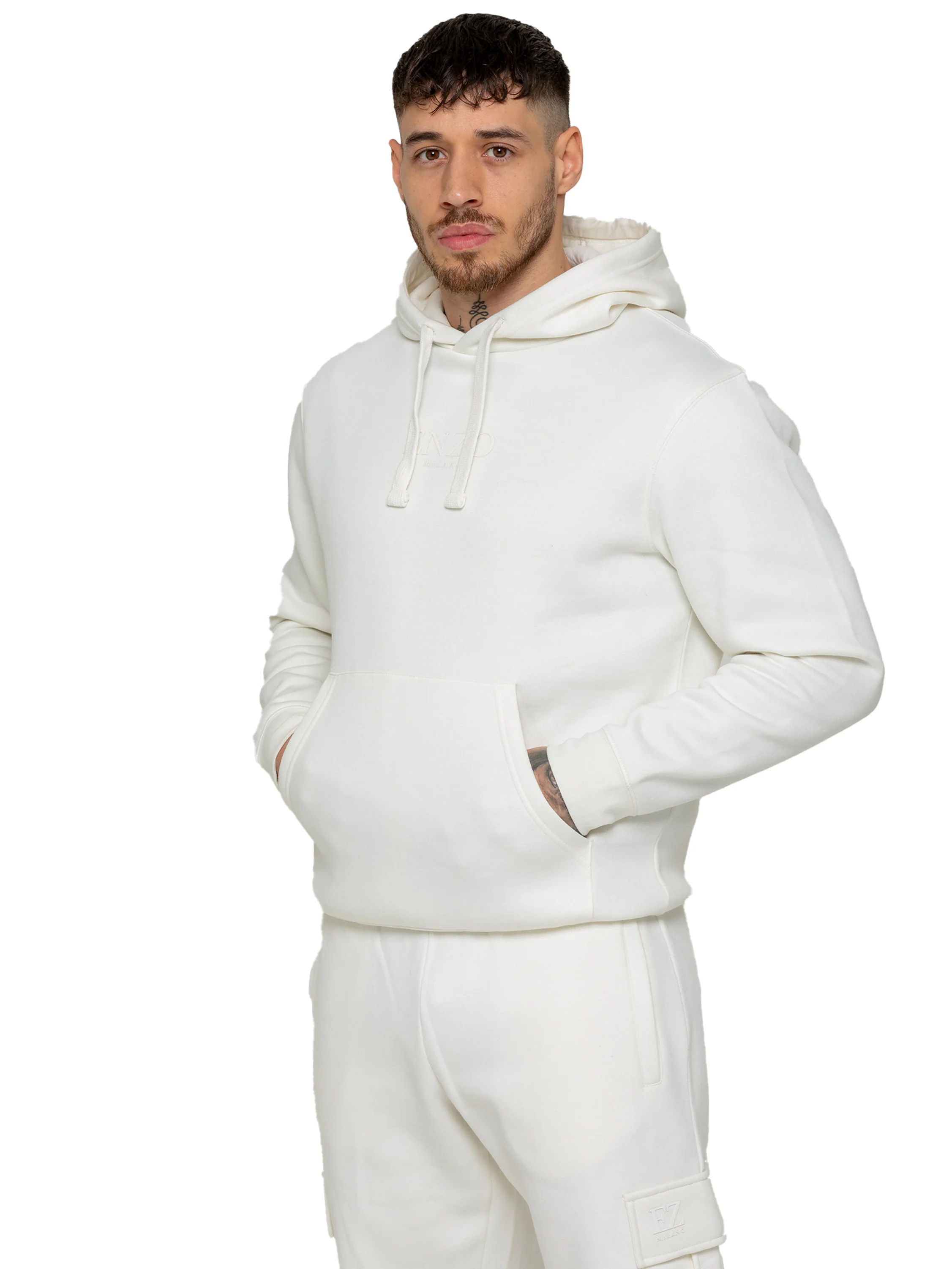Archer Print Pullover Hoodie - Off White - Image 4