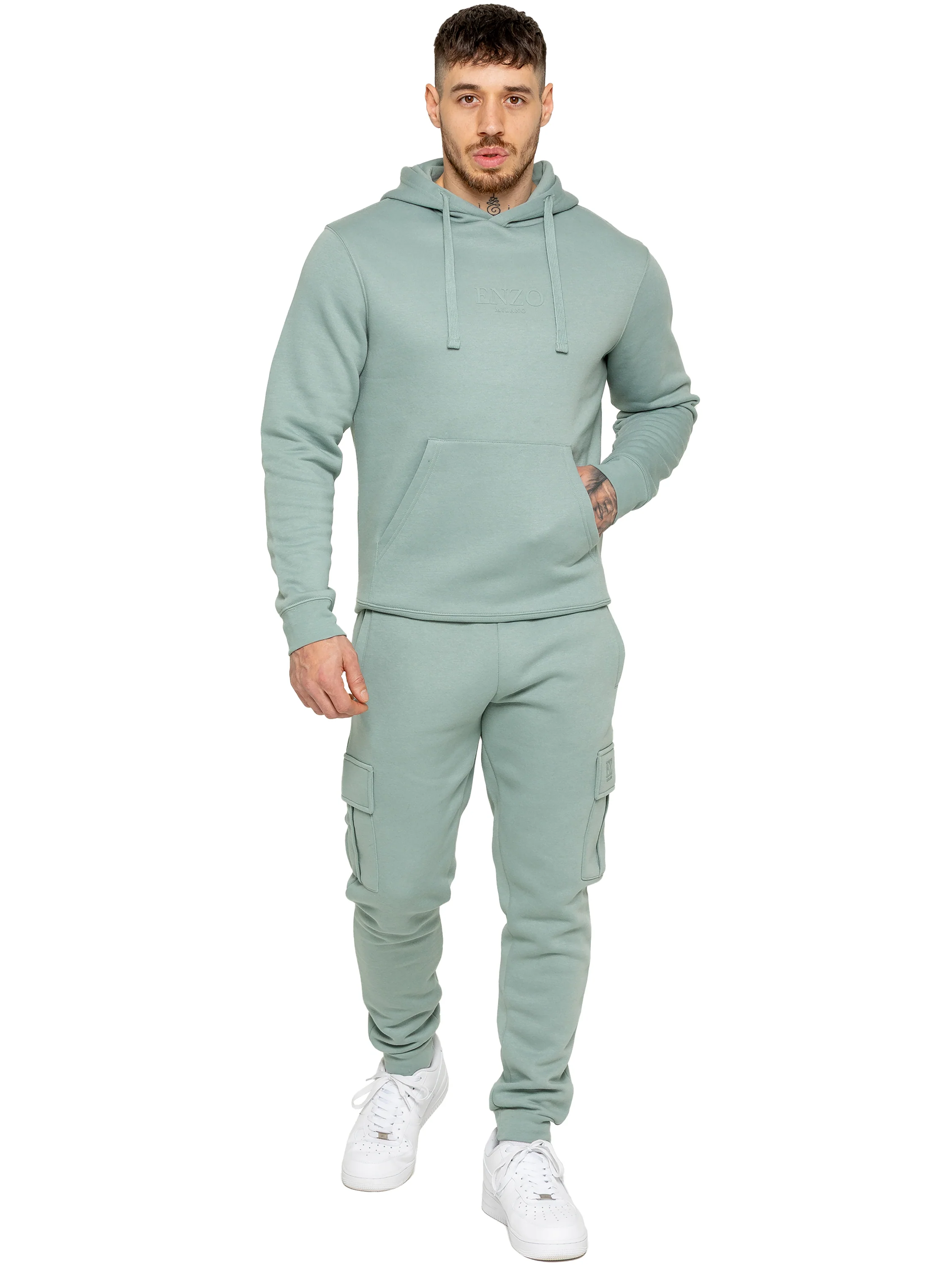Archer Print Pullover Hoodie - Sage - Image 3