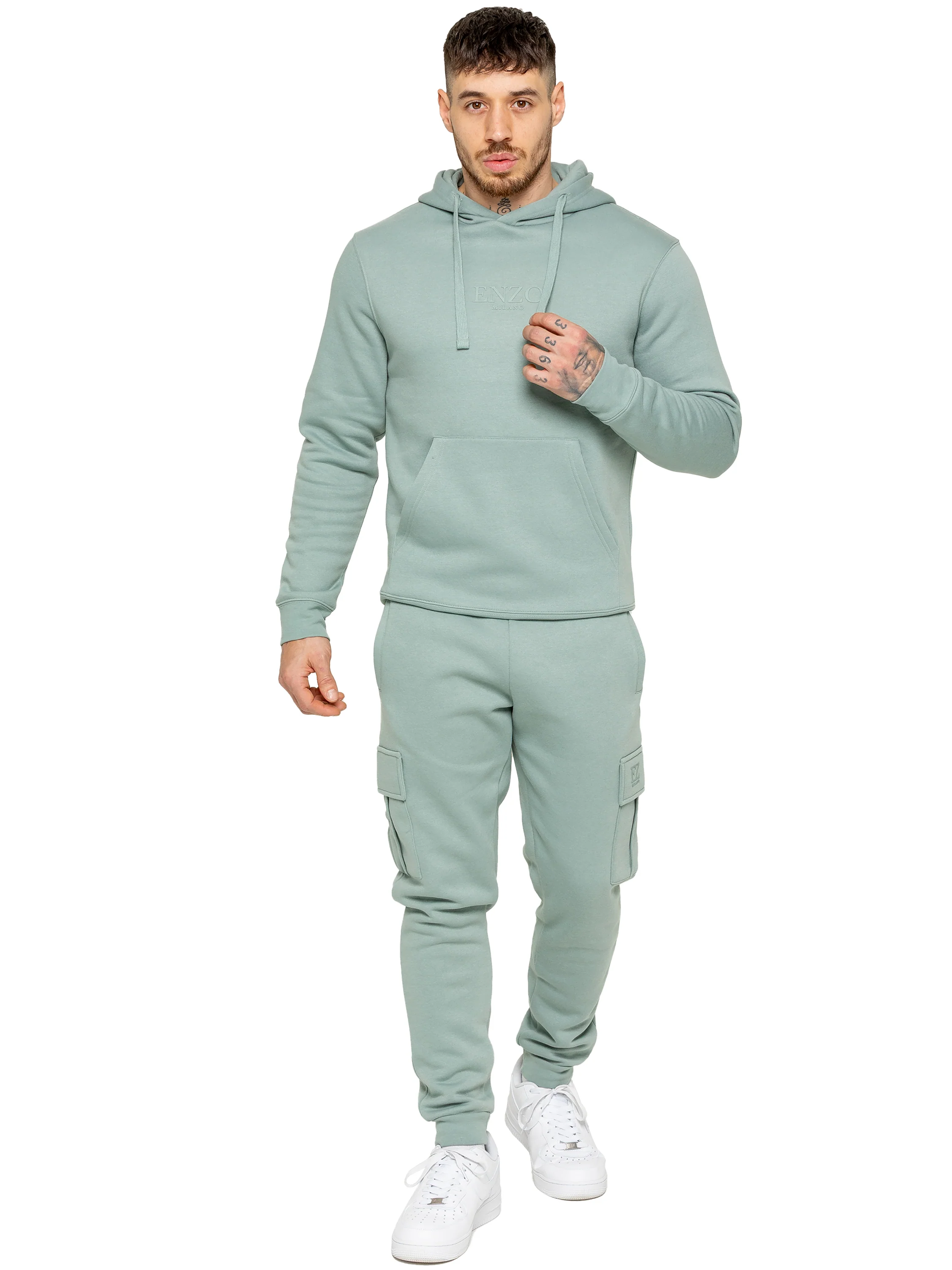 Archer Print Pullover Hoodie - Sage - Image 5