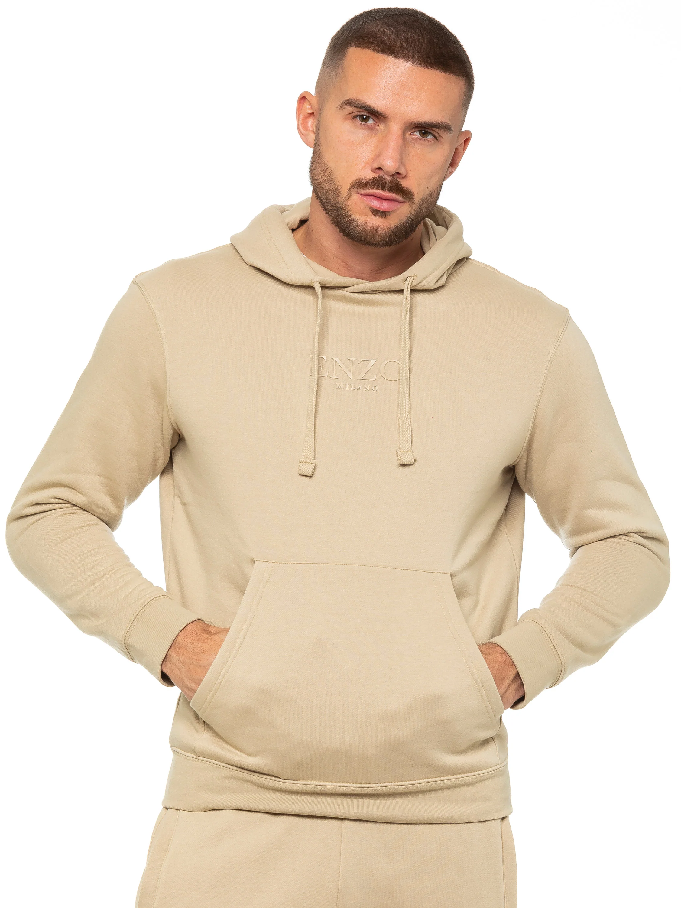 Archer Print Pullover Hoodie - Stone - Image 4