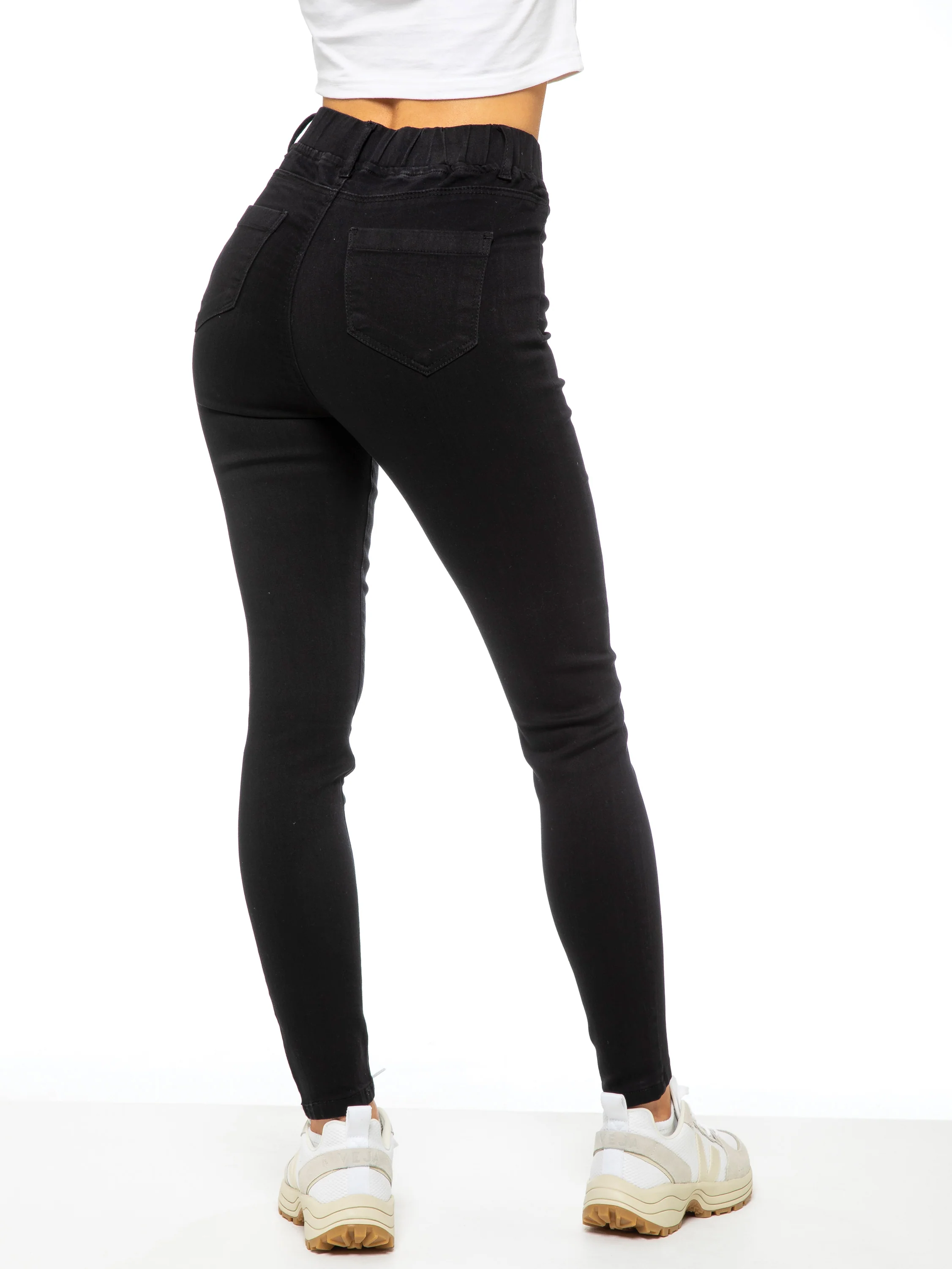 Ava High Rise Skinny Jean Leggings - Black - Image 4