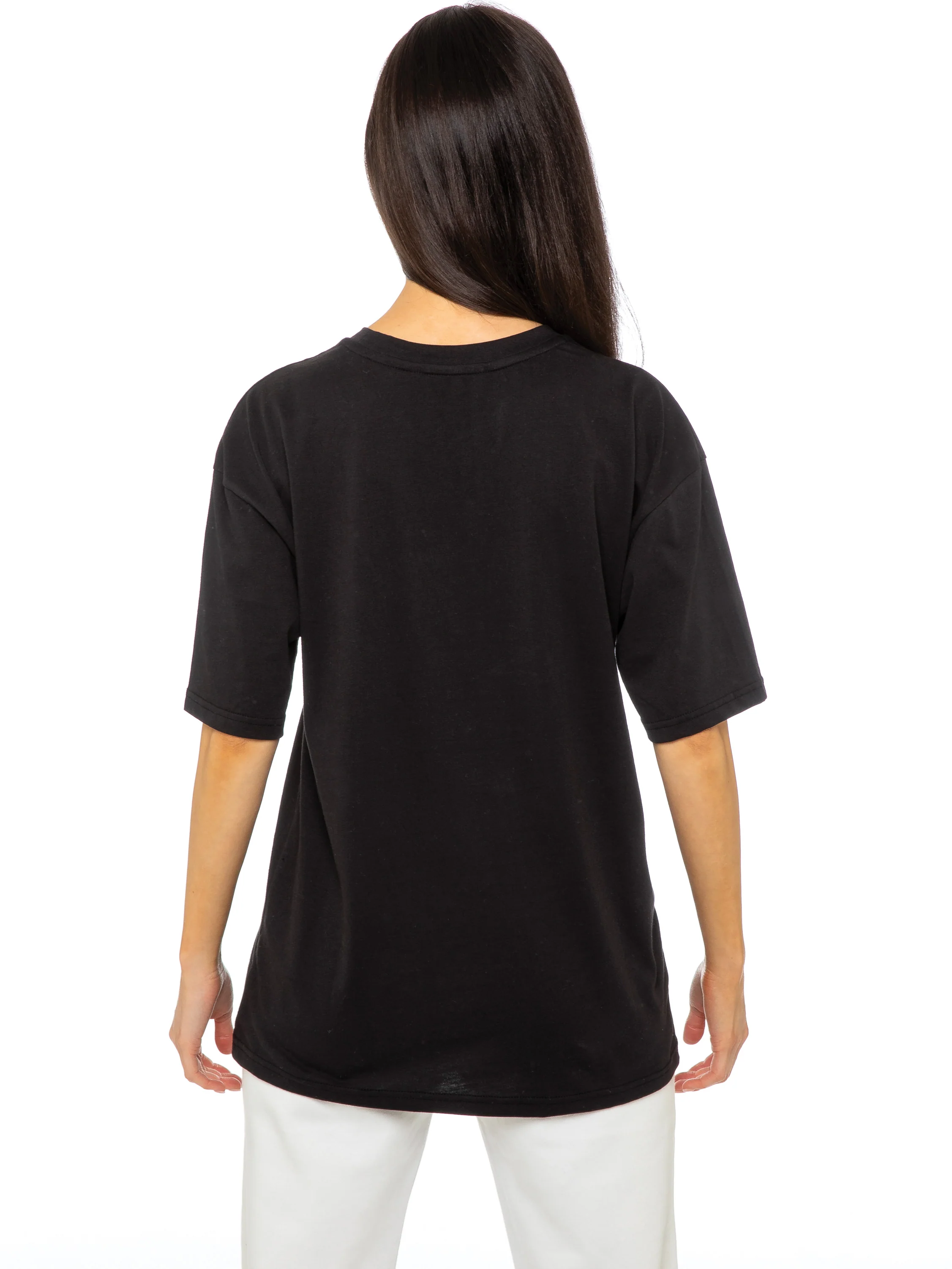 Basic Oversized T-Shirt - Black - Image 3