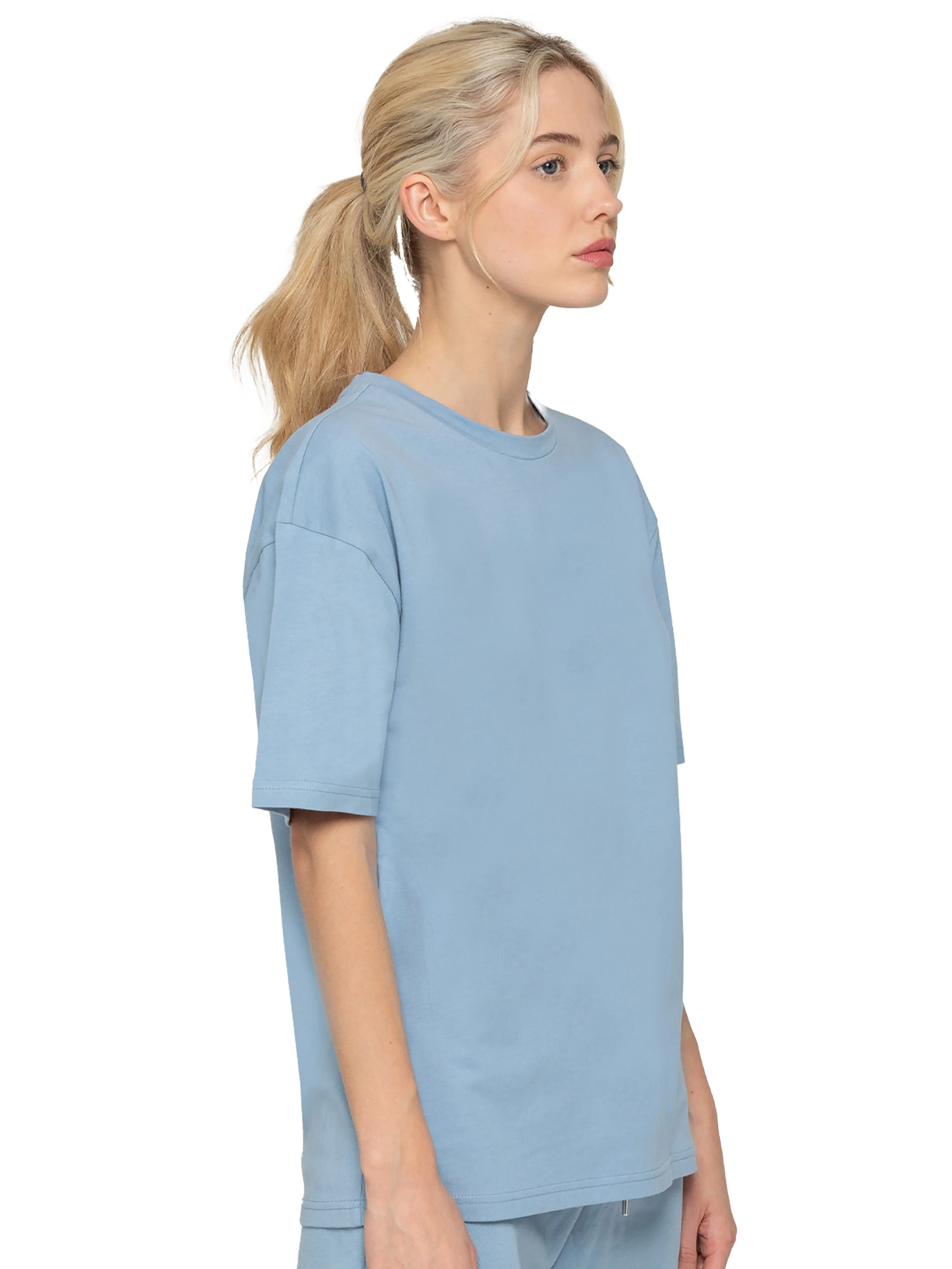 Basic Oversized T-Shirt - Blue - Image 3