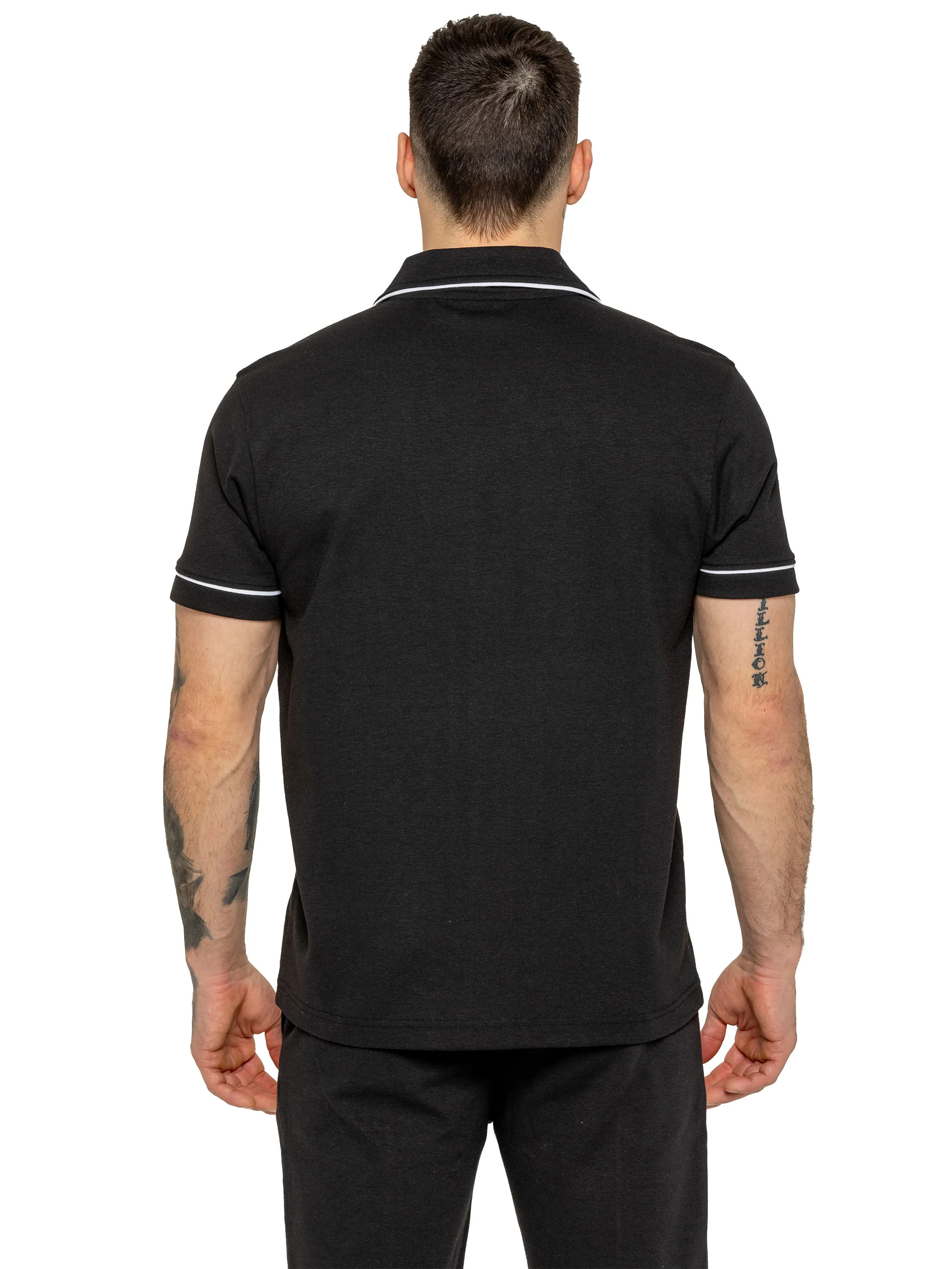 Berrettini Piping Shirt - Black - Image 4