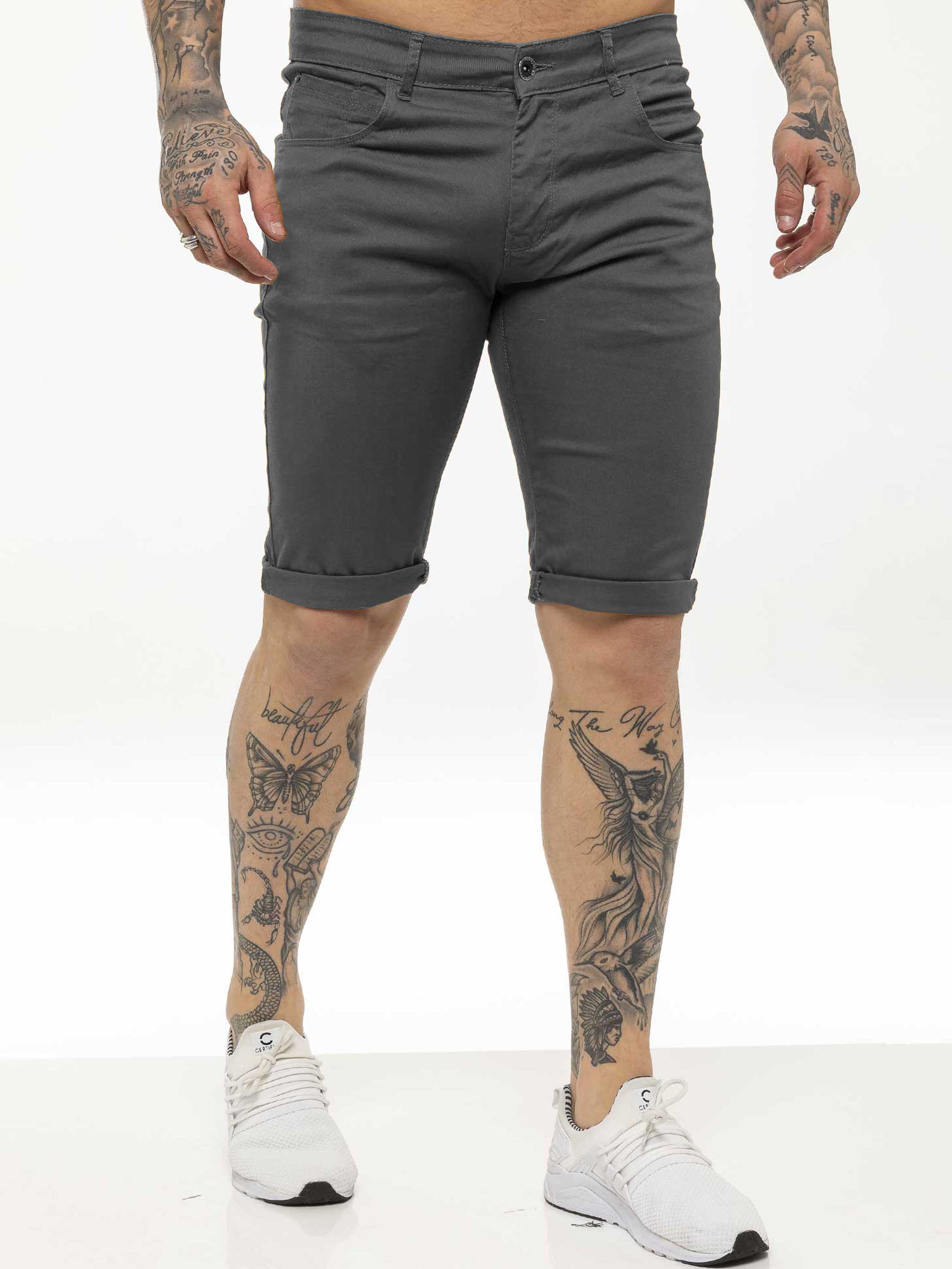 Blake Stretch Chino Shorts - Grey - Image 3