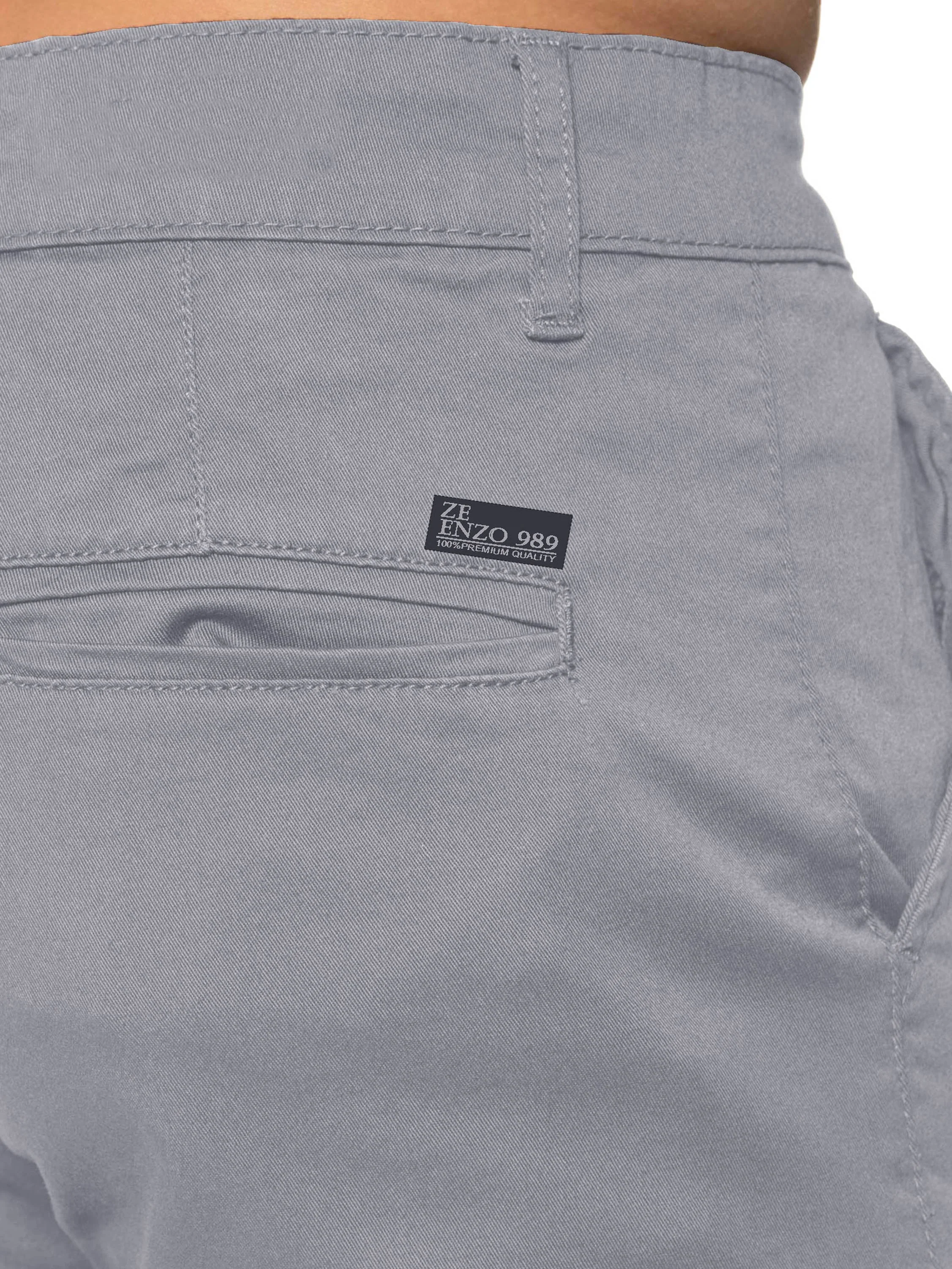 Blake Stretch Chino Shorts - Light Grey - Image 2
