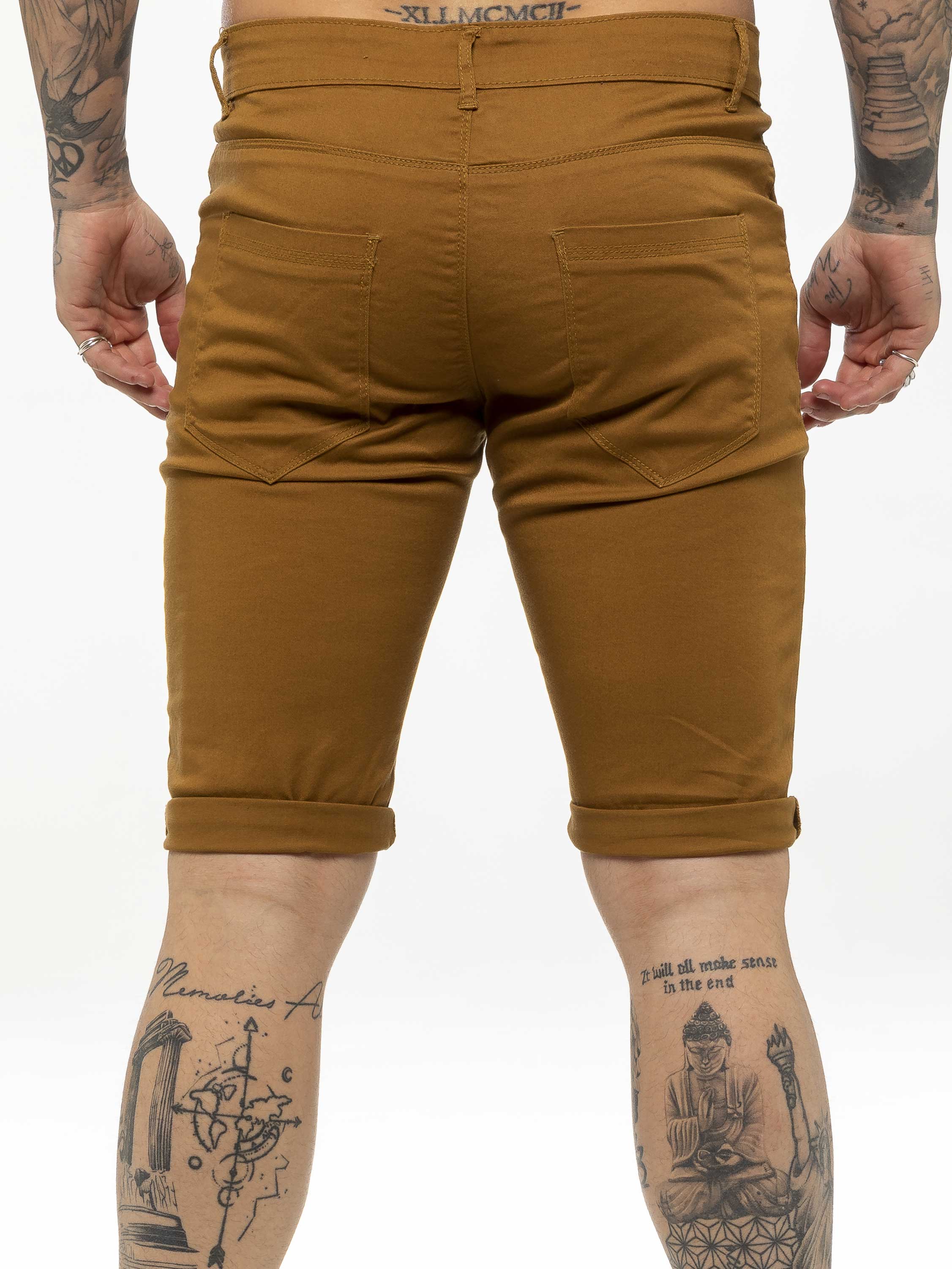 Blake Stretch Chino Shorts - Tan - Image 2