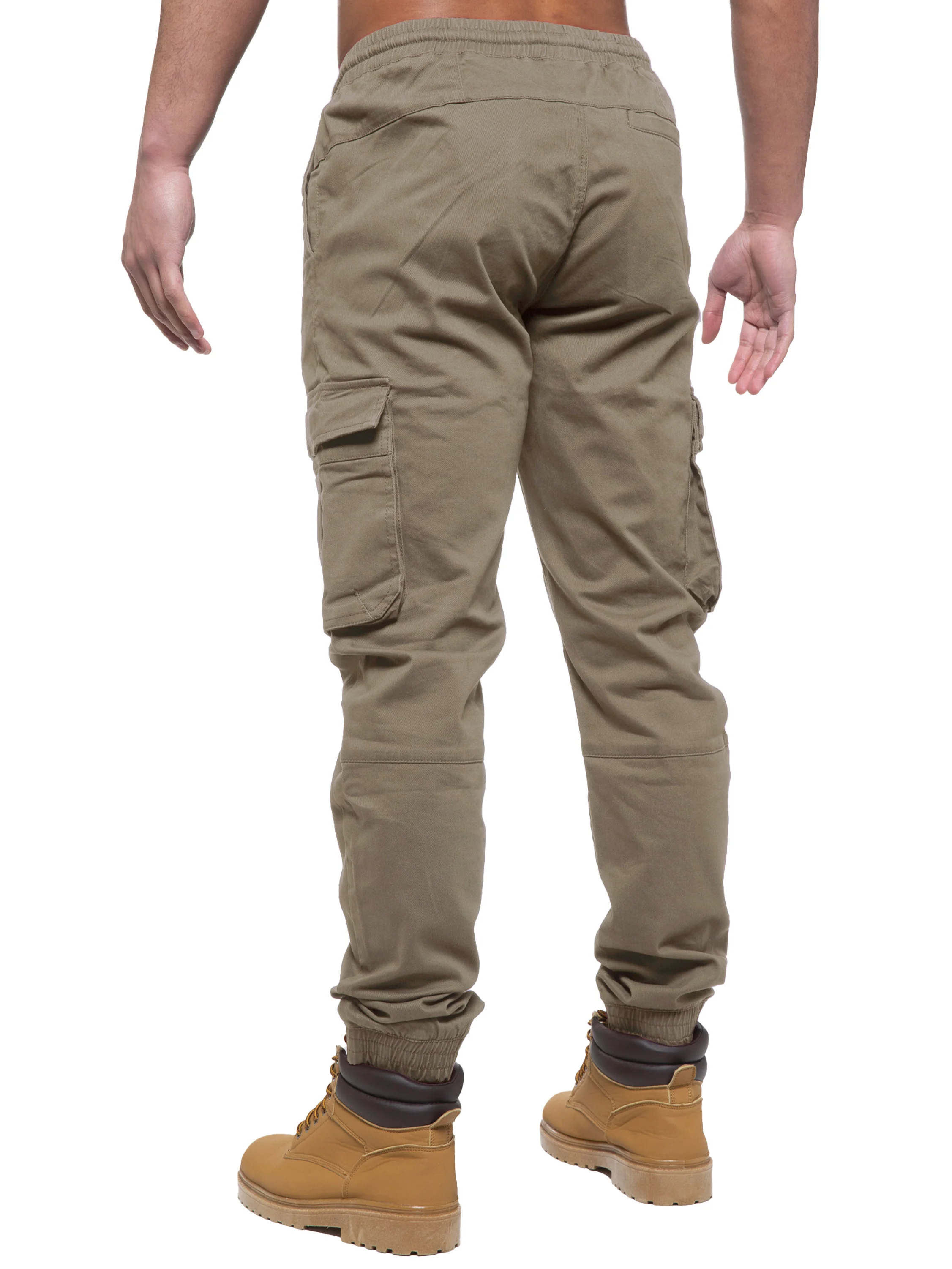 Brayden Cuffed Cargo Pants - Beige - Image 5