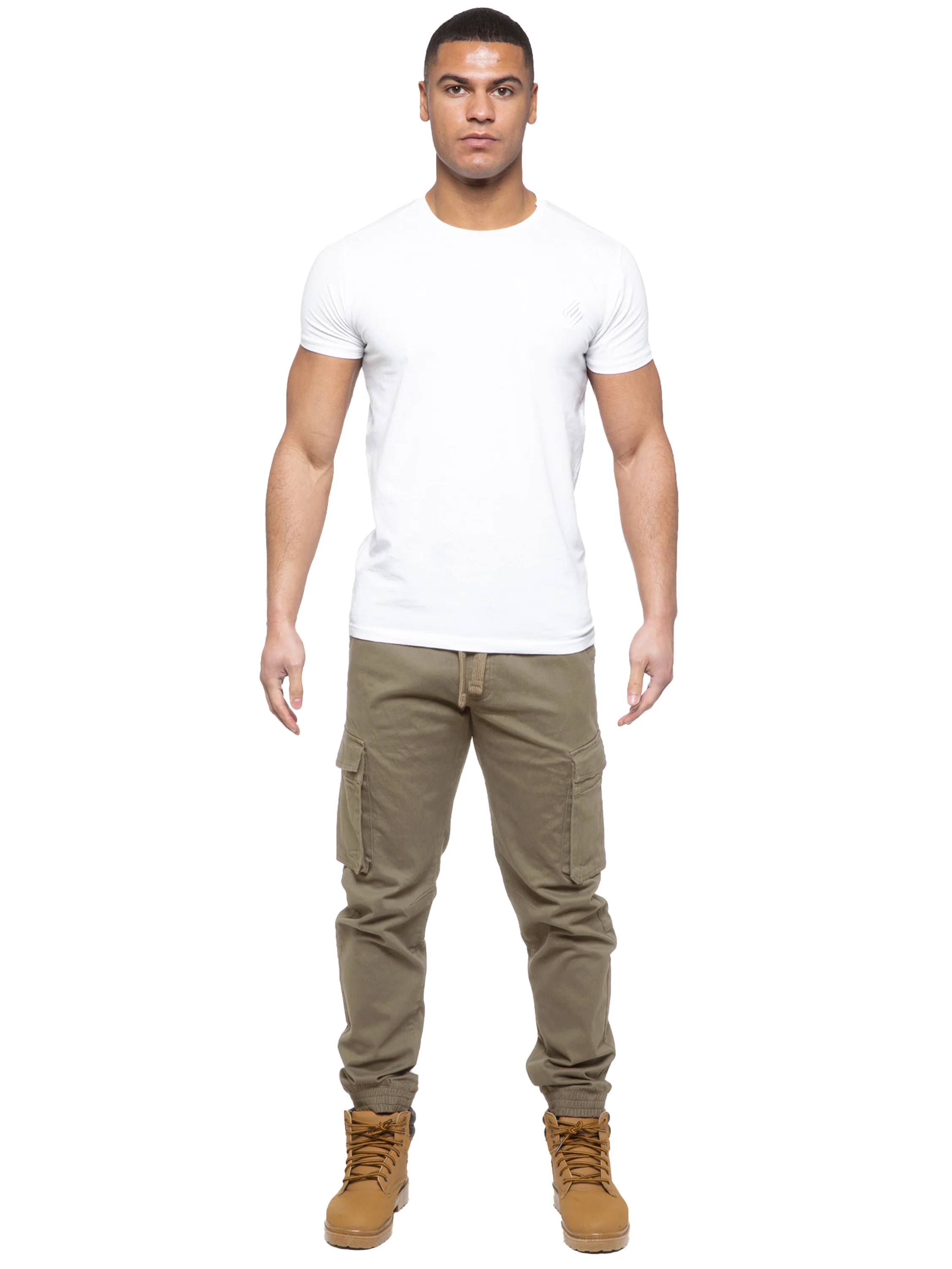 Brayden Cuffed Cargo Pants - Beige - Image 7