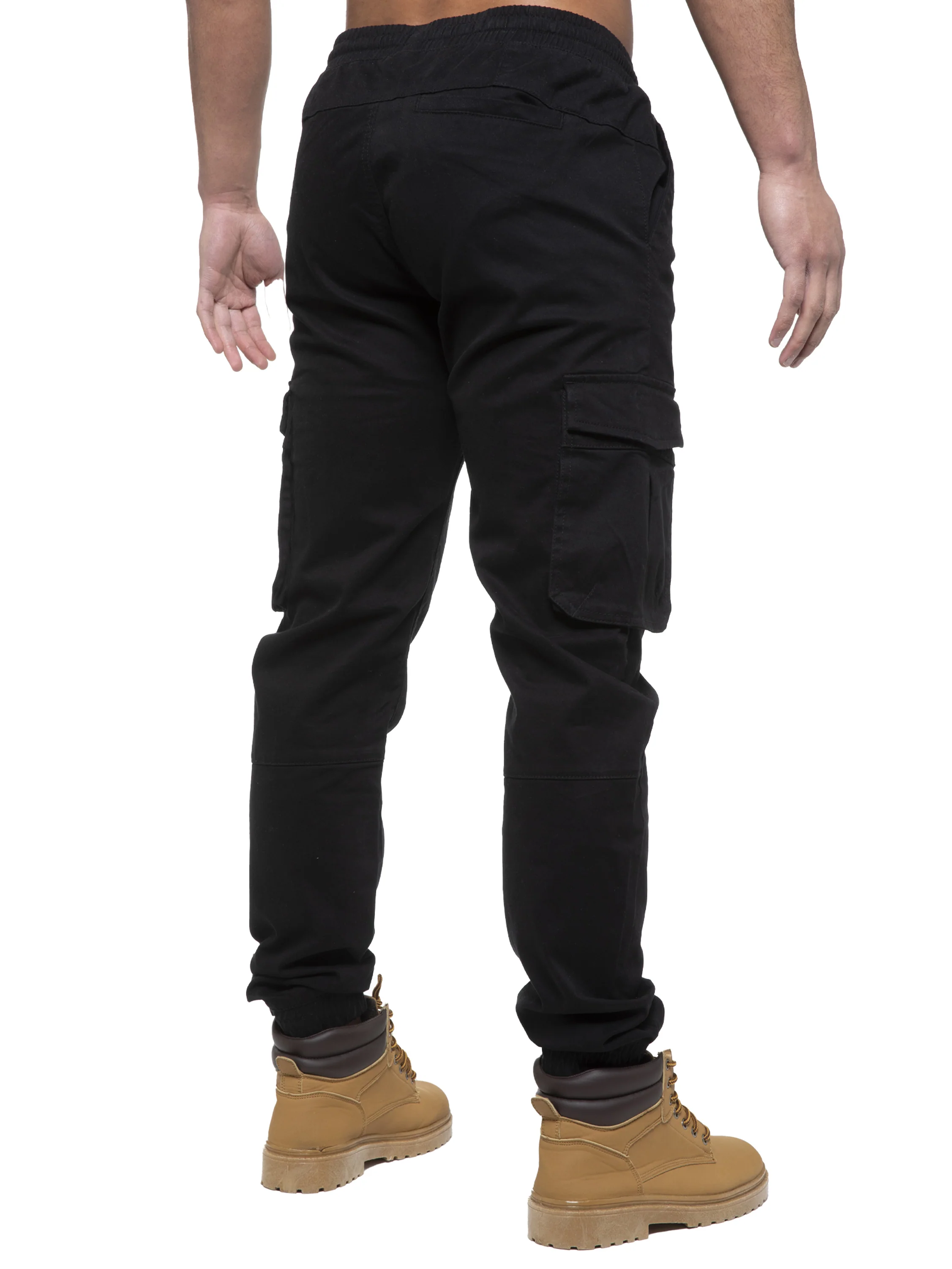 Brayden Cuffed Cargo Pants - Black - Image 2