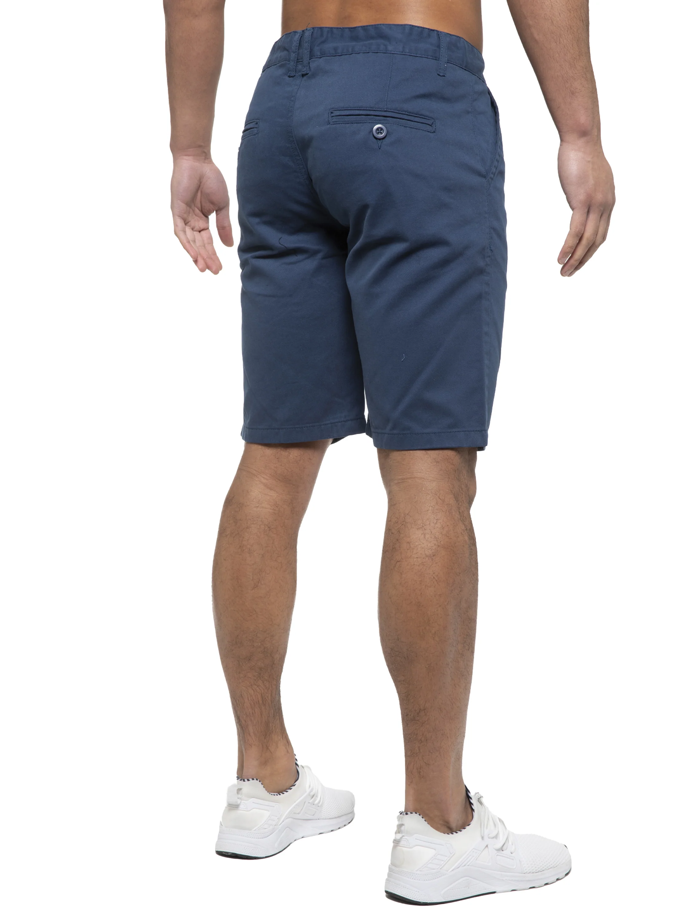 Brooks Cotton Chino Shorts - Blue - Image 3