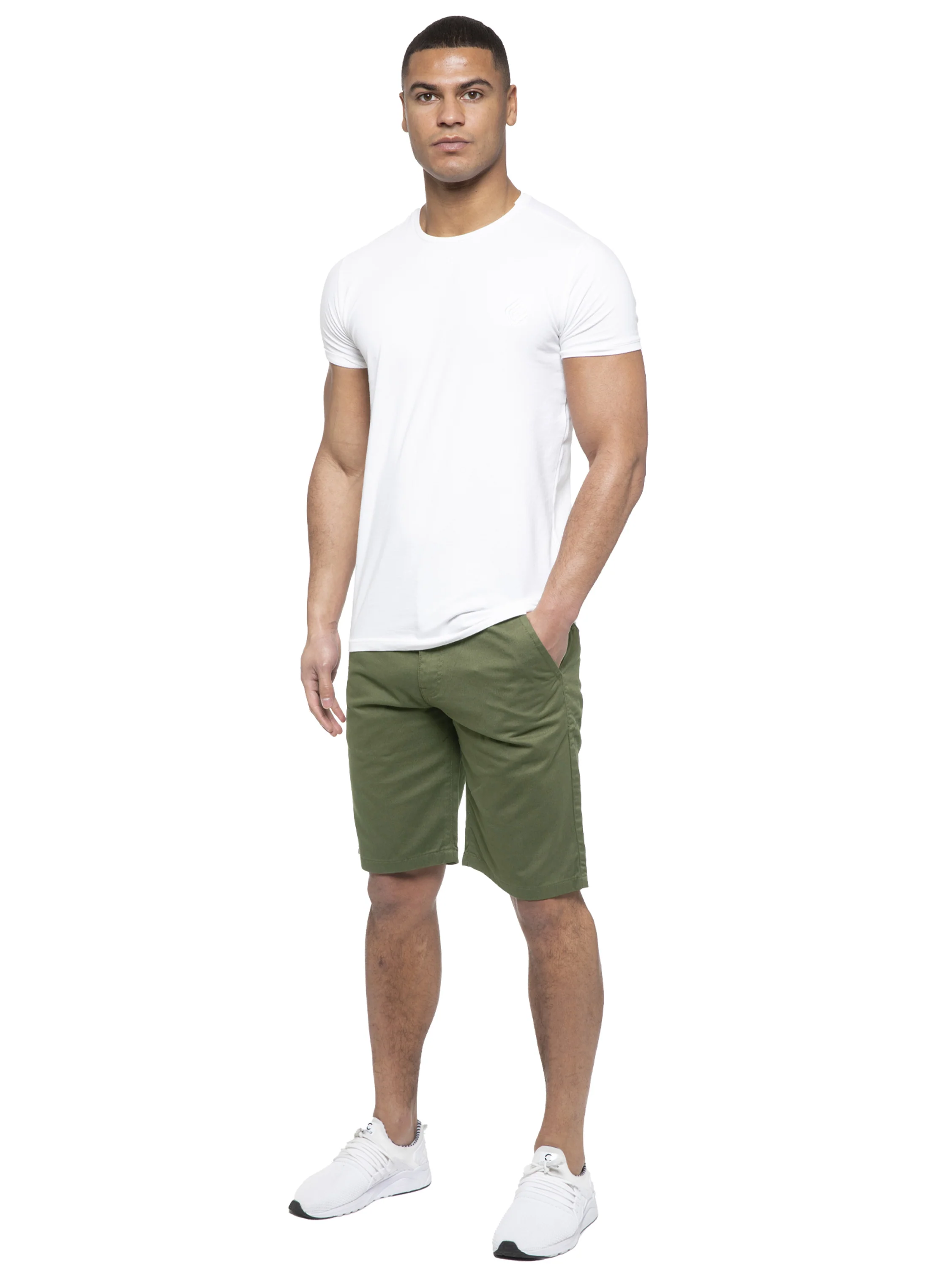 Brooks Cotton Chino Shorts - Khaki - Image 2