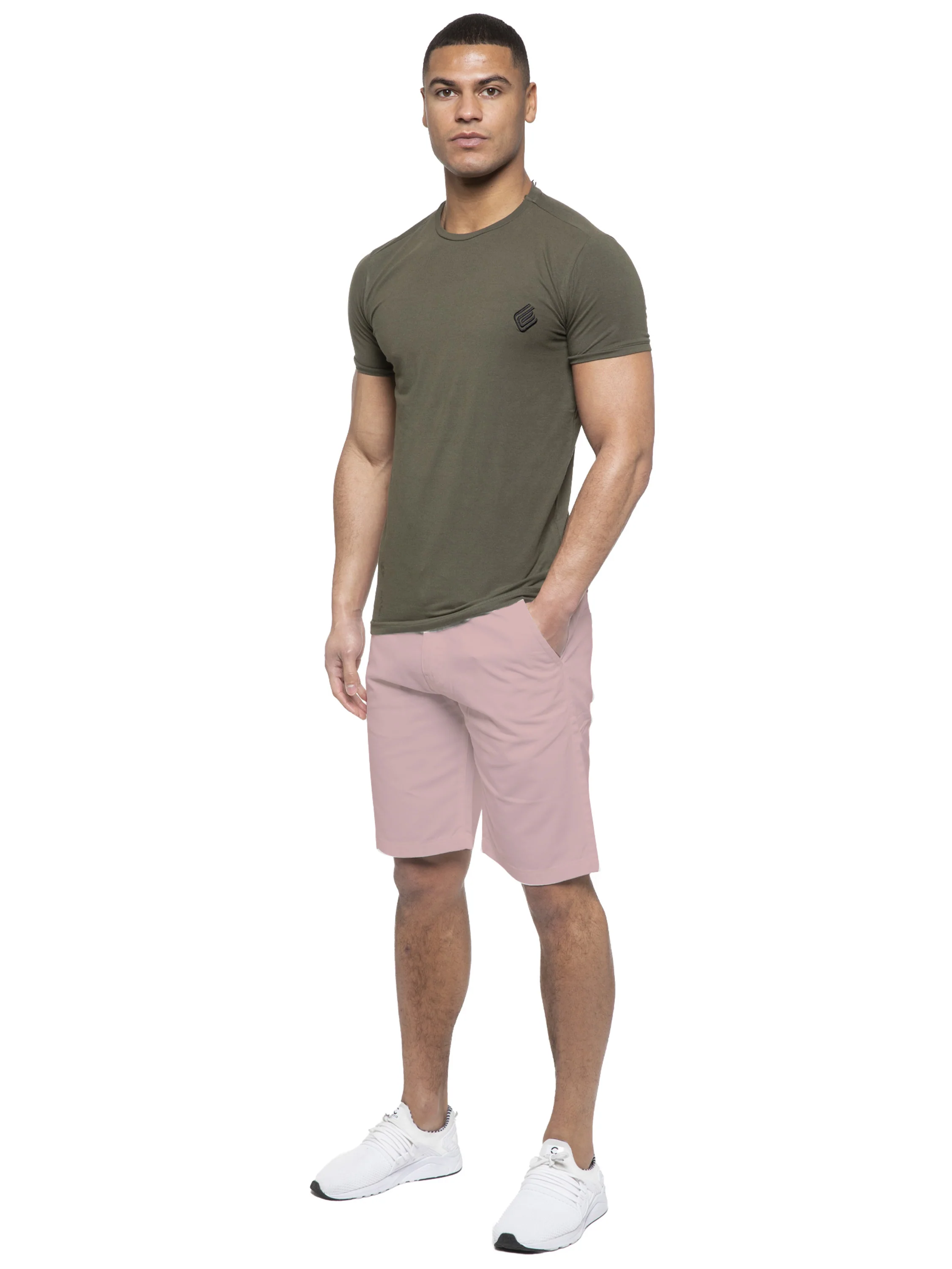 Brooks Cotton Chino Shorts - Pink - Image 3