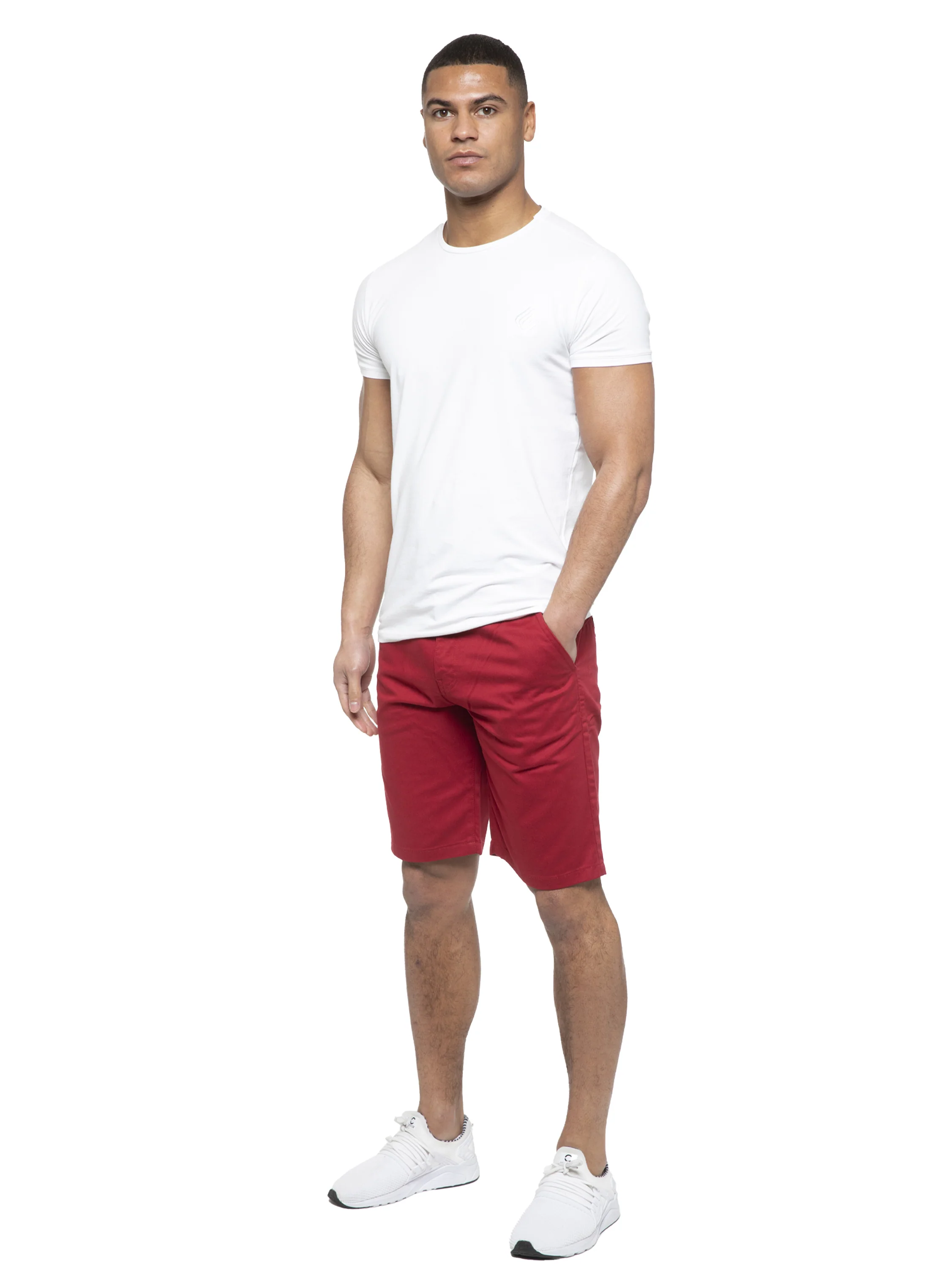 Brooks Cotton Chino Shorts - Red - Image 2