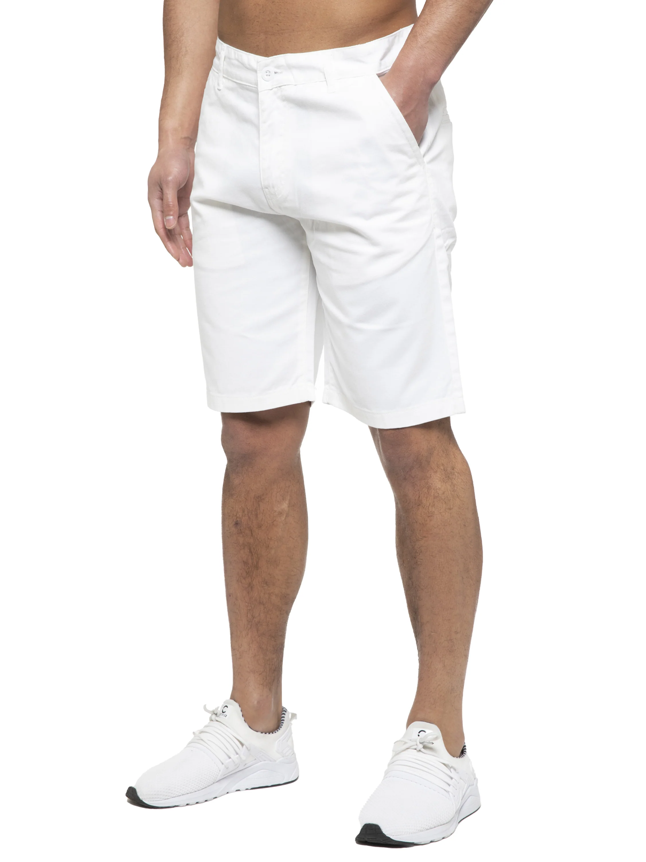 Brooks Cotton Chino Shorts - White