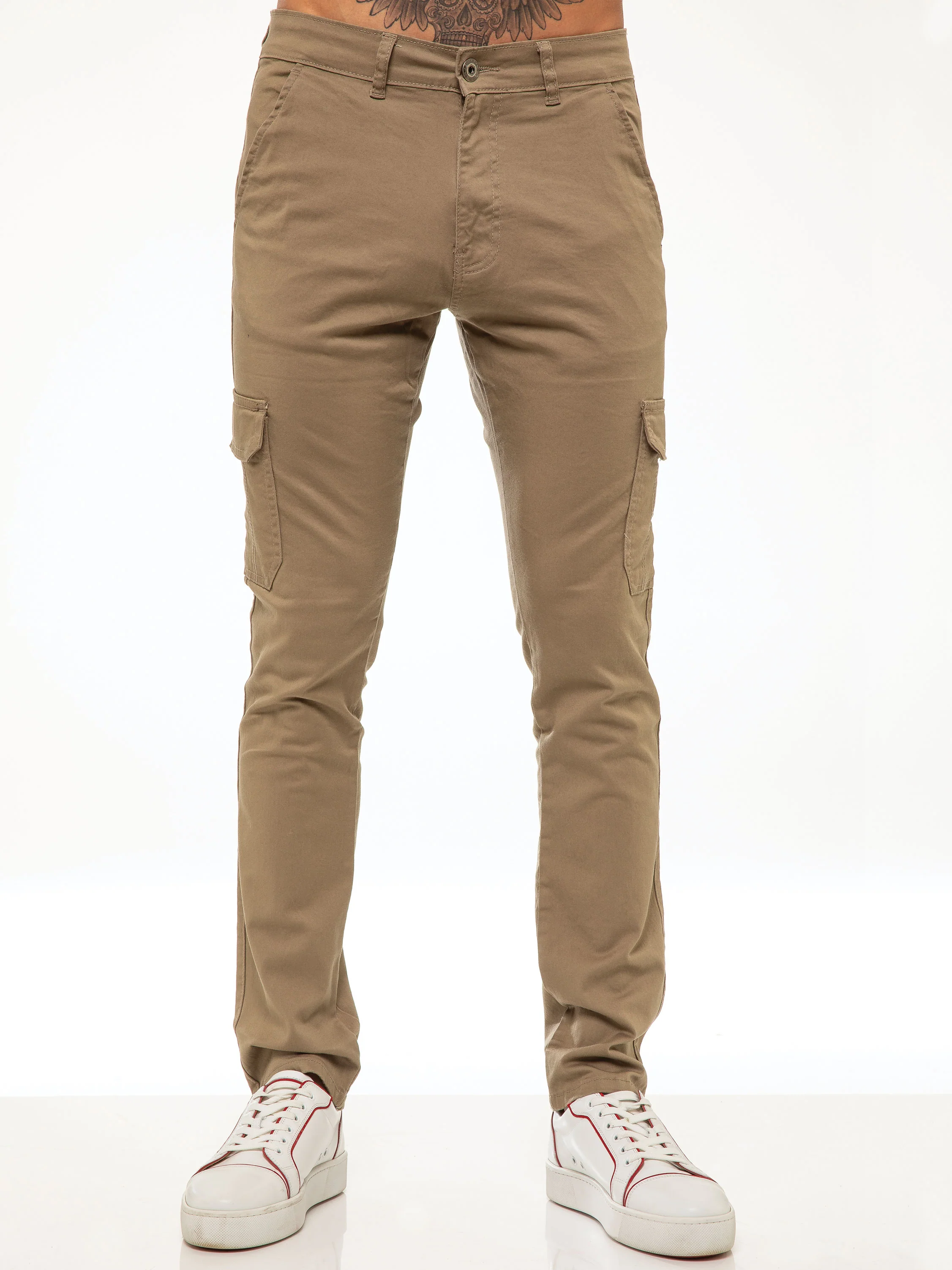 Bryce Stretch Cargo Pants - Beige - Image 4