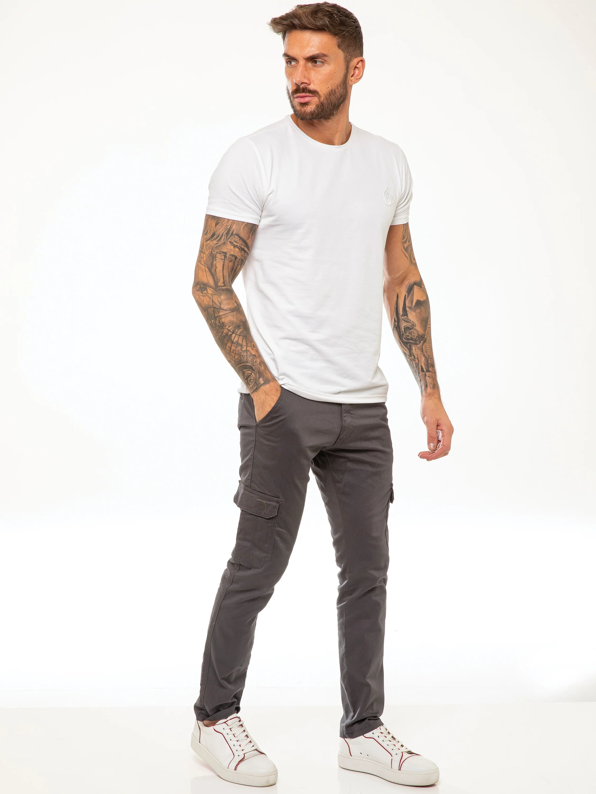 Bryce Stretch Cargo Pants - Grey - Image 3