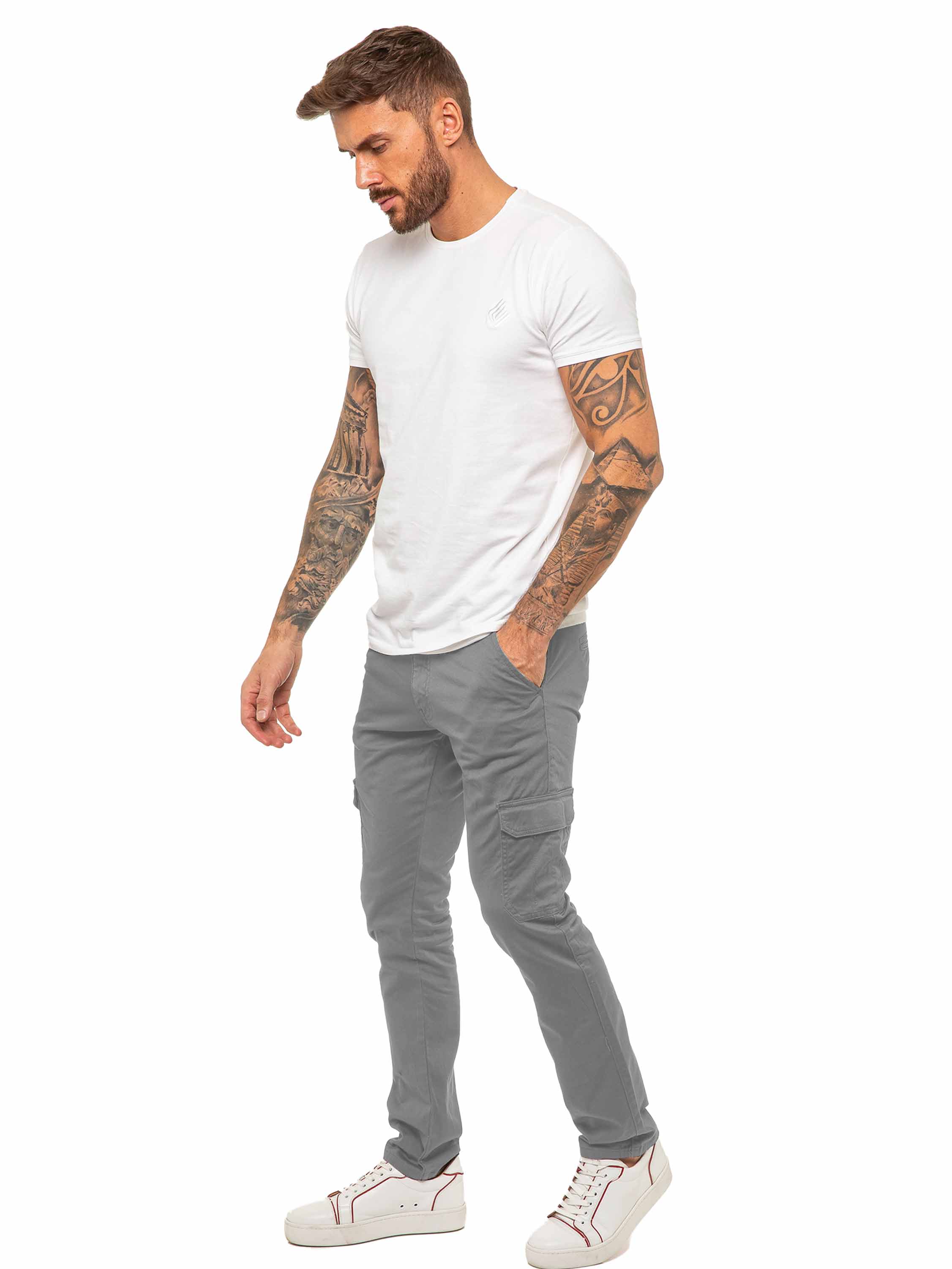 Bryce Stretch Cargo Pants - Light Grey - Image 3