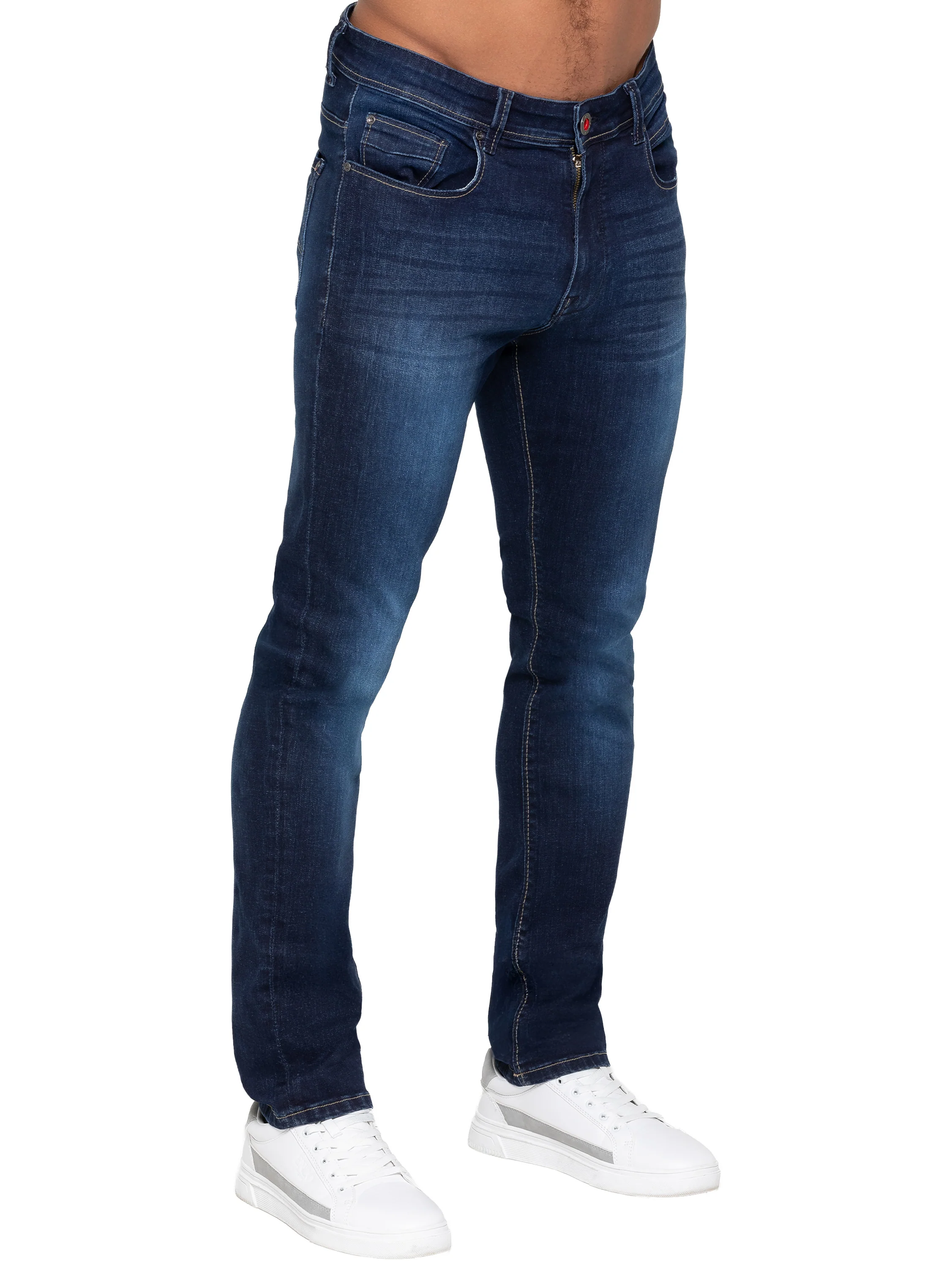 Damiano Tapered Actiflex Jeans - Dark Blue - Image 4