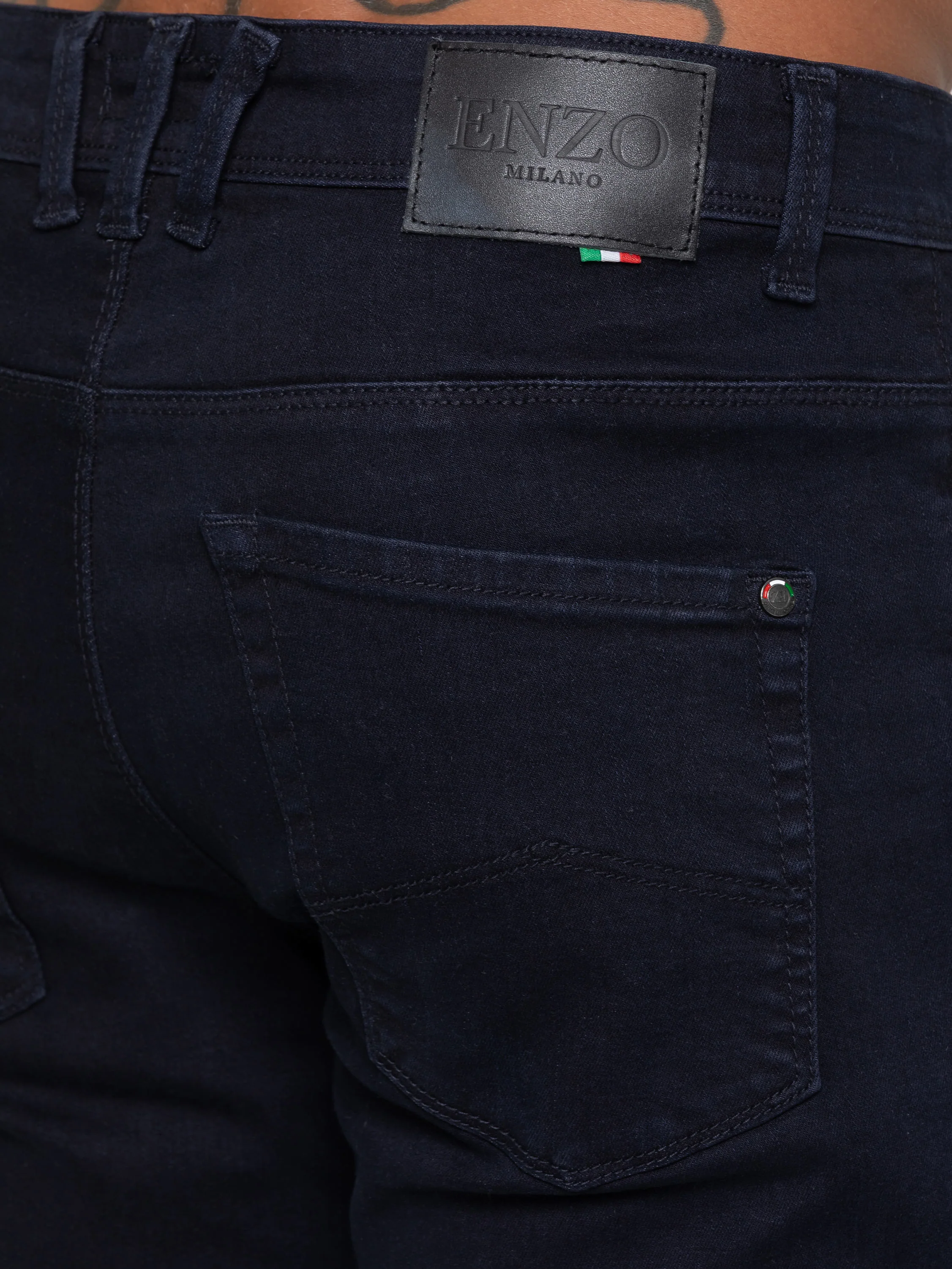 Damiano Tapered Actiflex Jeans - Navy - Image 6