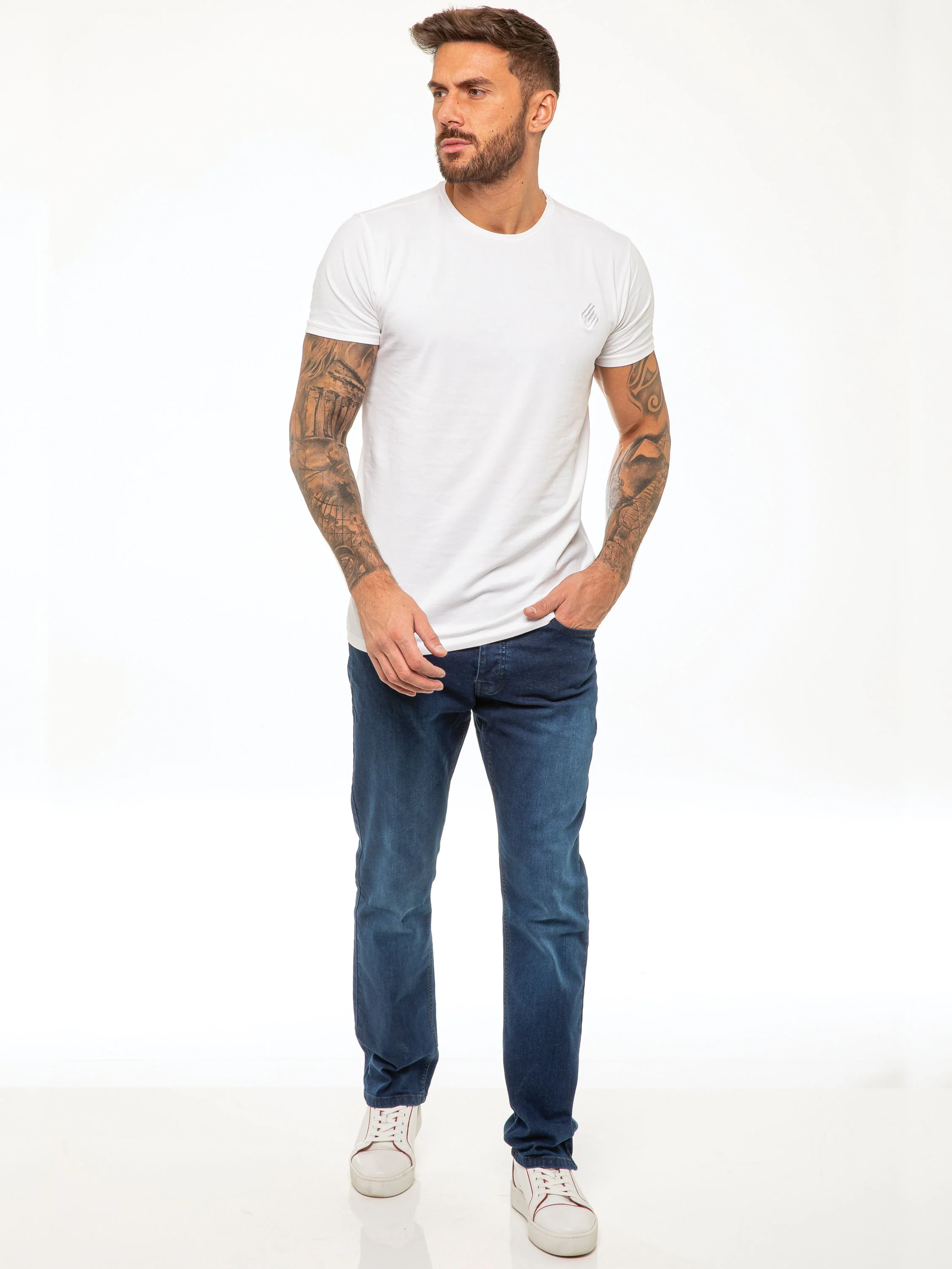 Davido Relaxed Stretch Jeans - Mid Blue - Image 5