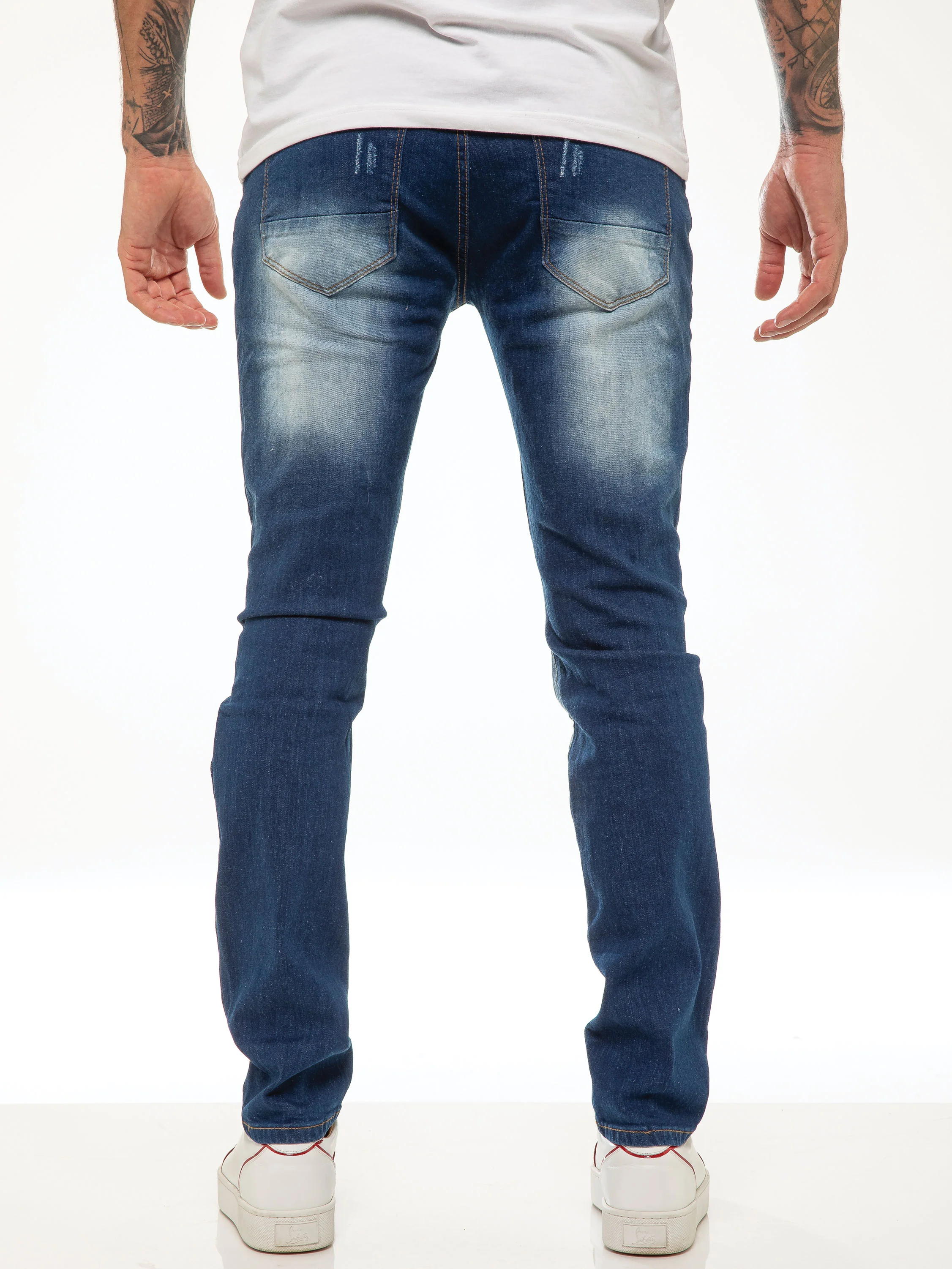Diego Skinny Ripped Jeans - Blue - Image 5