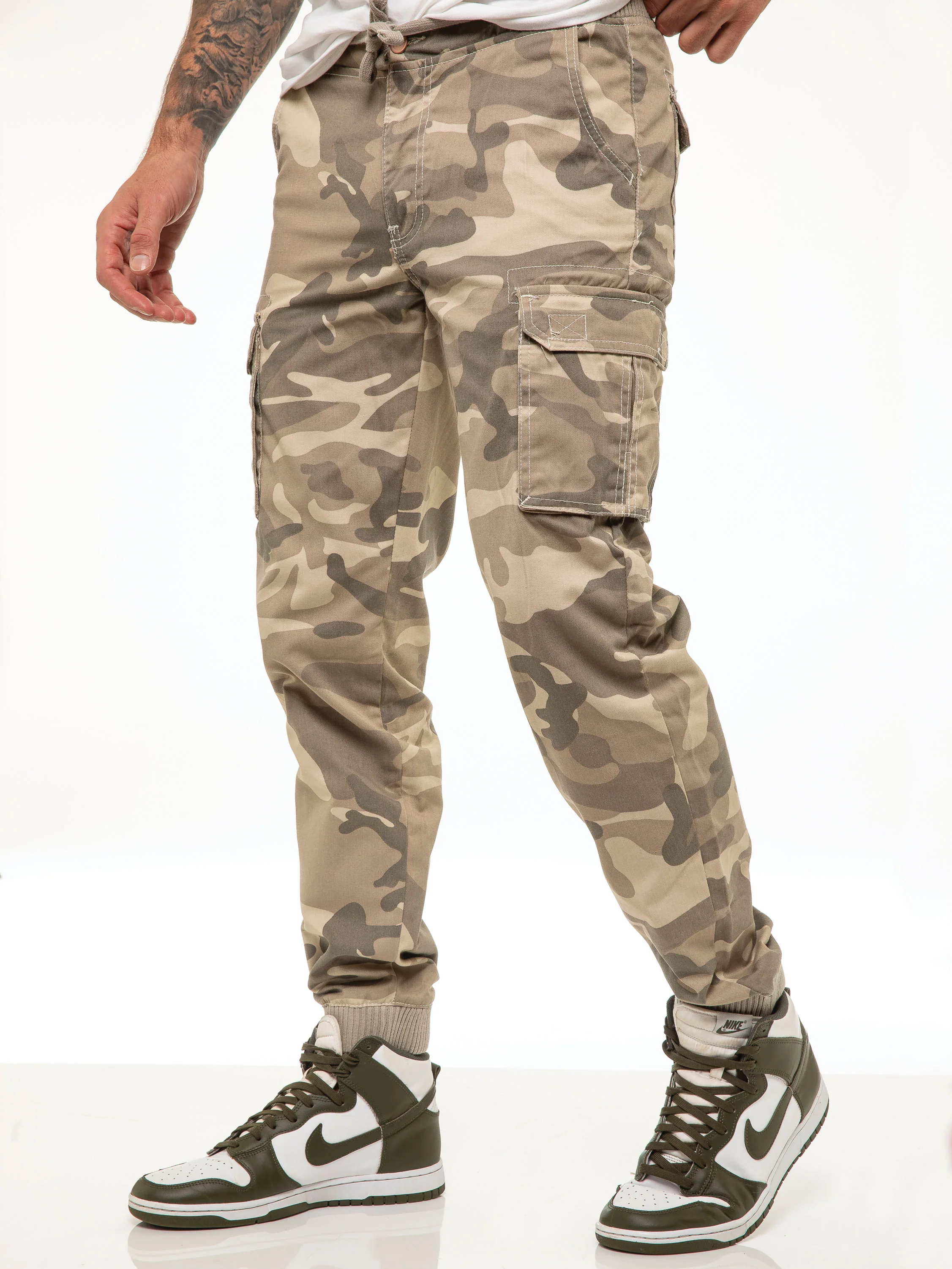 Drake Cargo Pants - Beige Camo - Image 4
