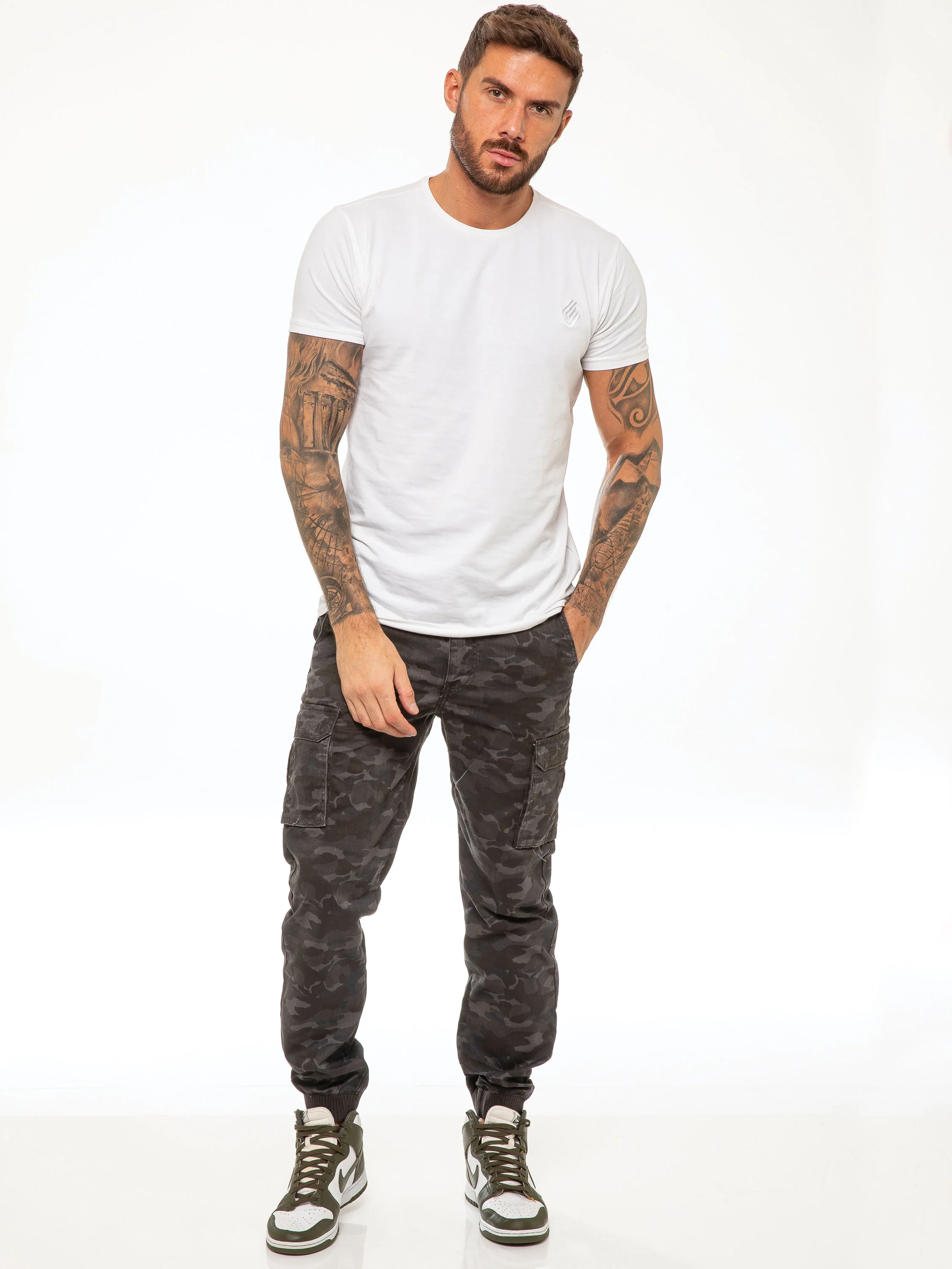 Drake Cargo Pants - Dark Khaki Camo - Image 3
