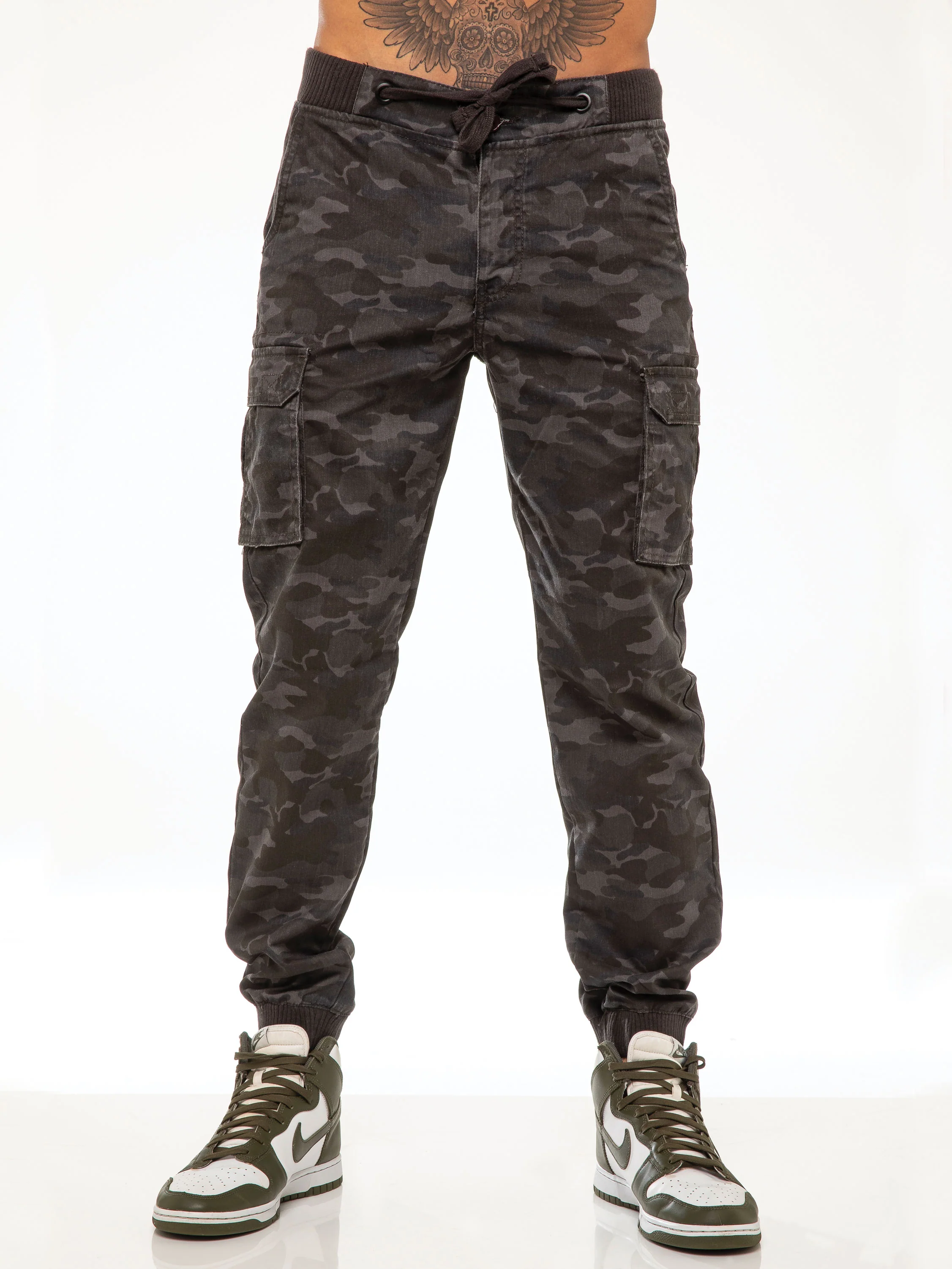 Drake Cargo Pants - Dark Khaki Camo - Image 4
