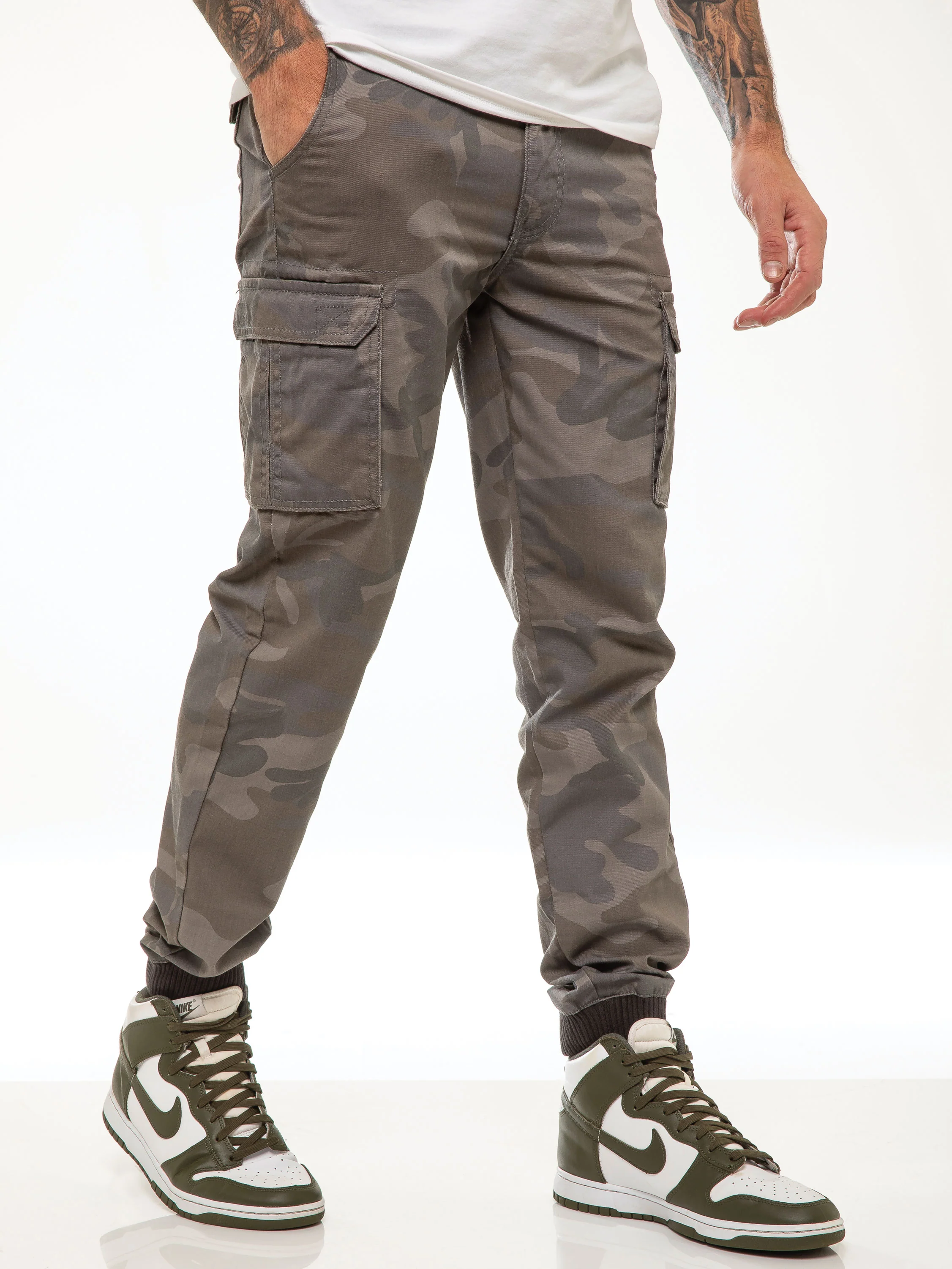 Drake Cargo Pants - Grey Camo - Image 3