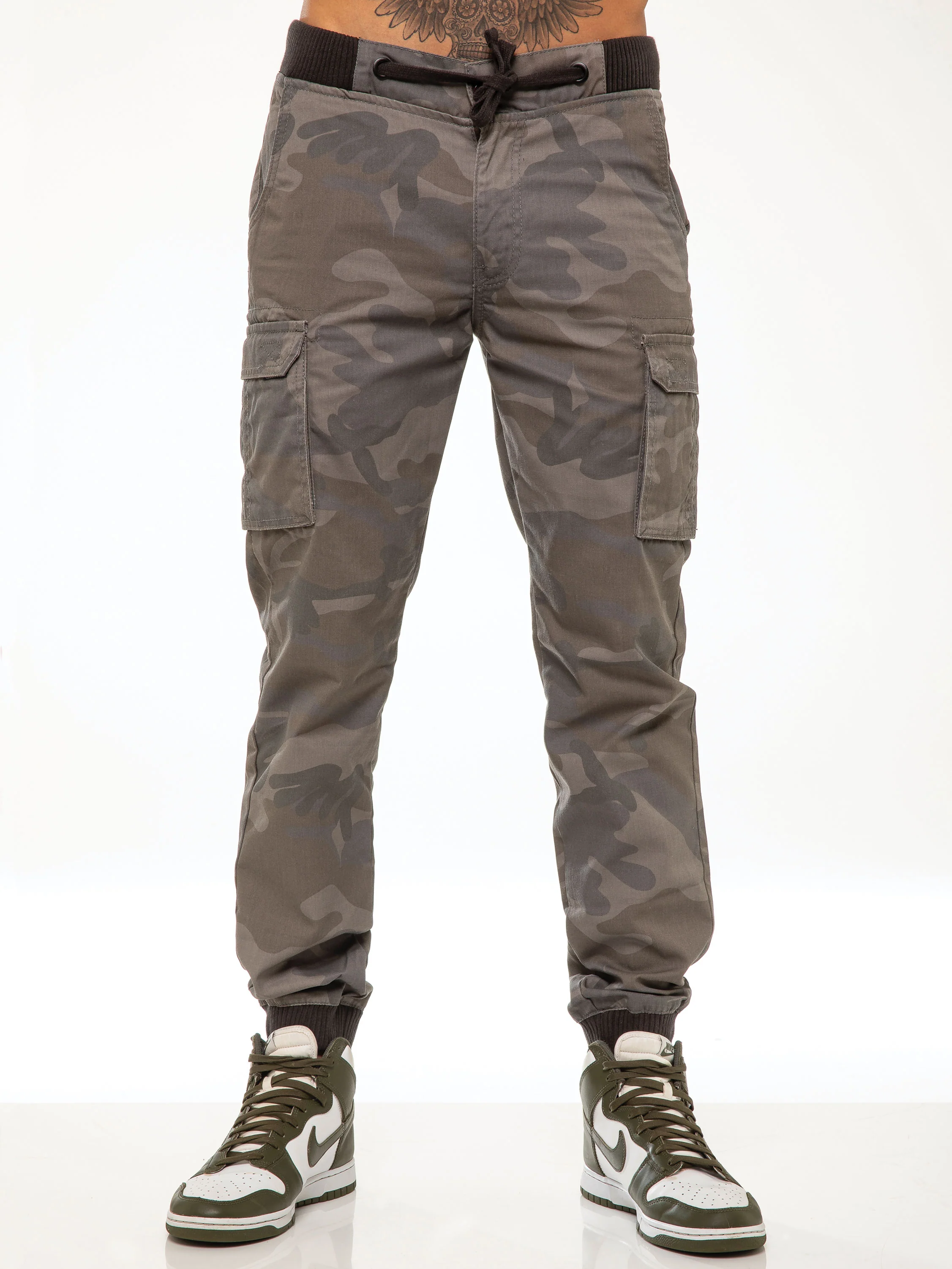 Drake Cargo Pants - Grey Camo - Image 4