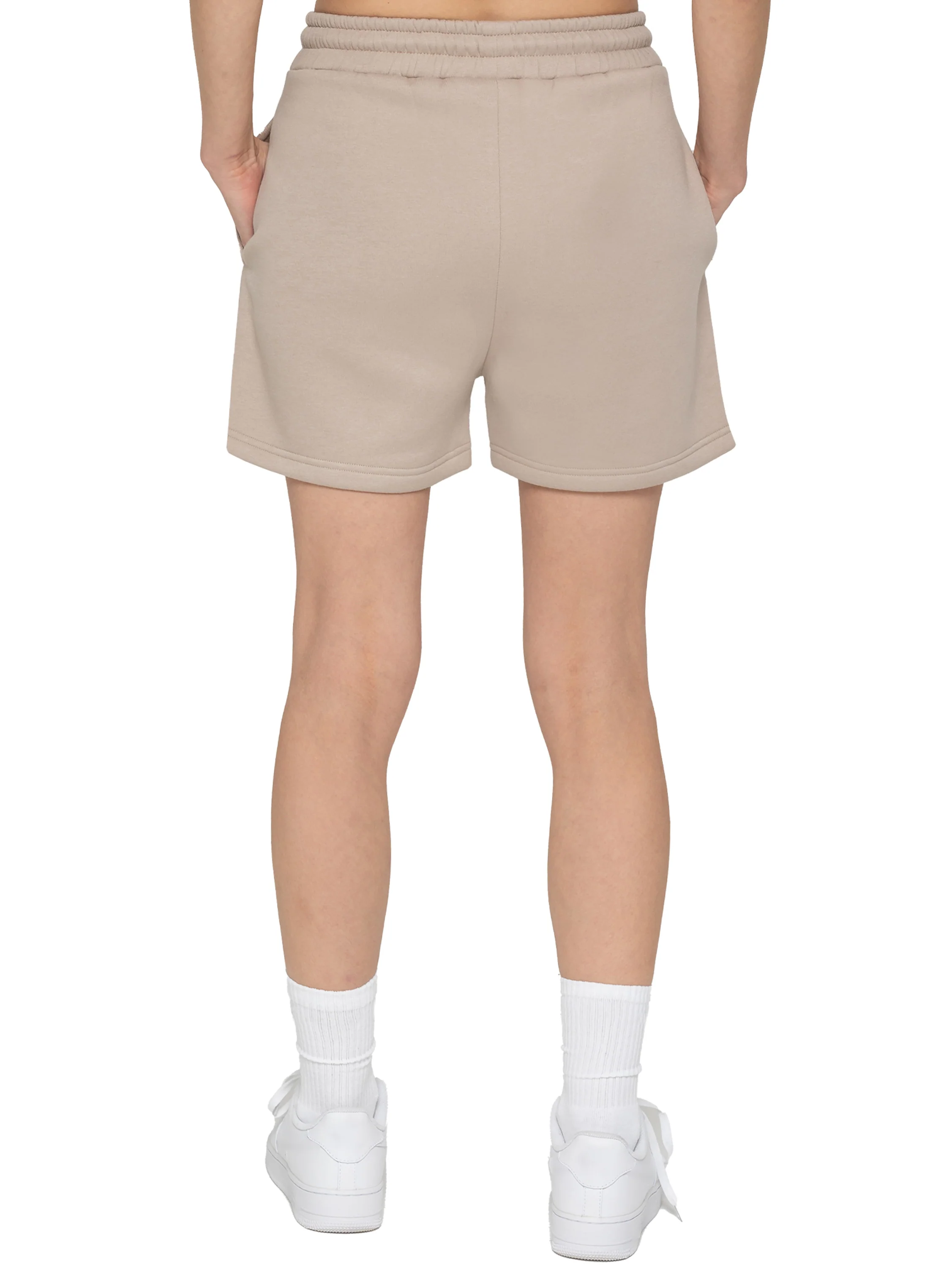 Drawstring Fleece Sweat Shorts - Oatmeal - Image 2