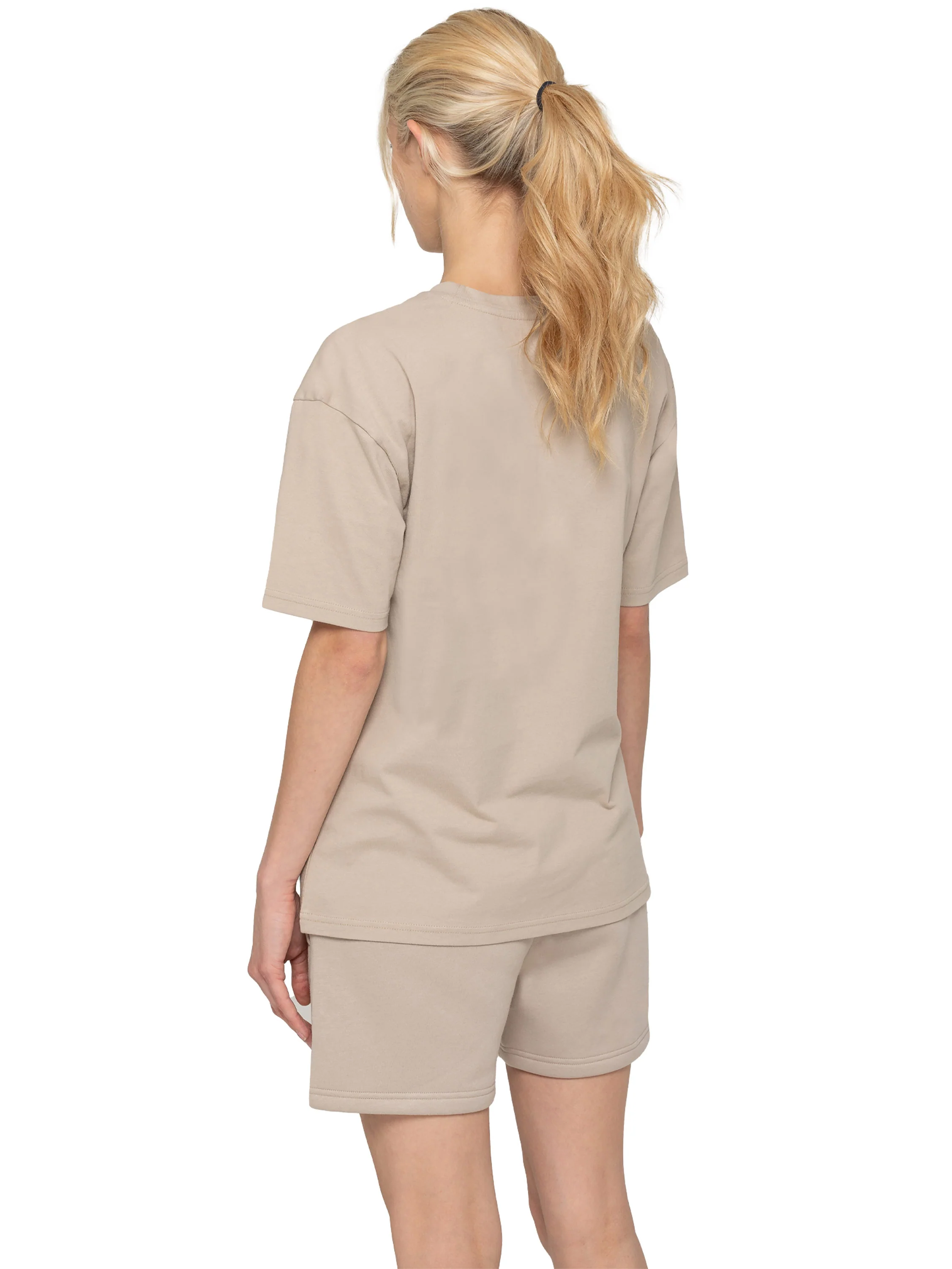 Drawstring Fleece Sweat Shorts - Oatmeal - Image 4